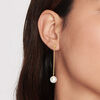 Pearl With Diamond Accent Drop Women's Earrings