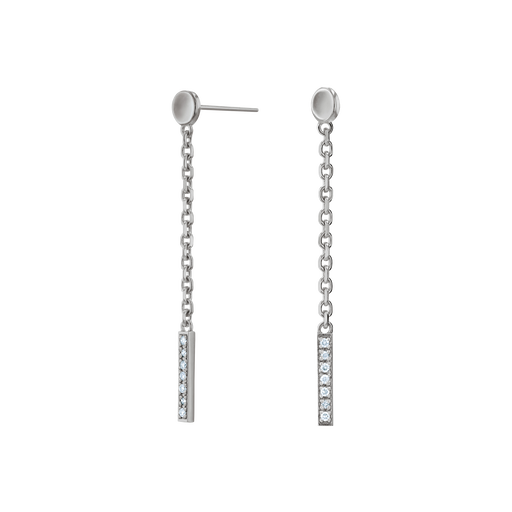 Diamond Bar Drop Women's Earrings