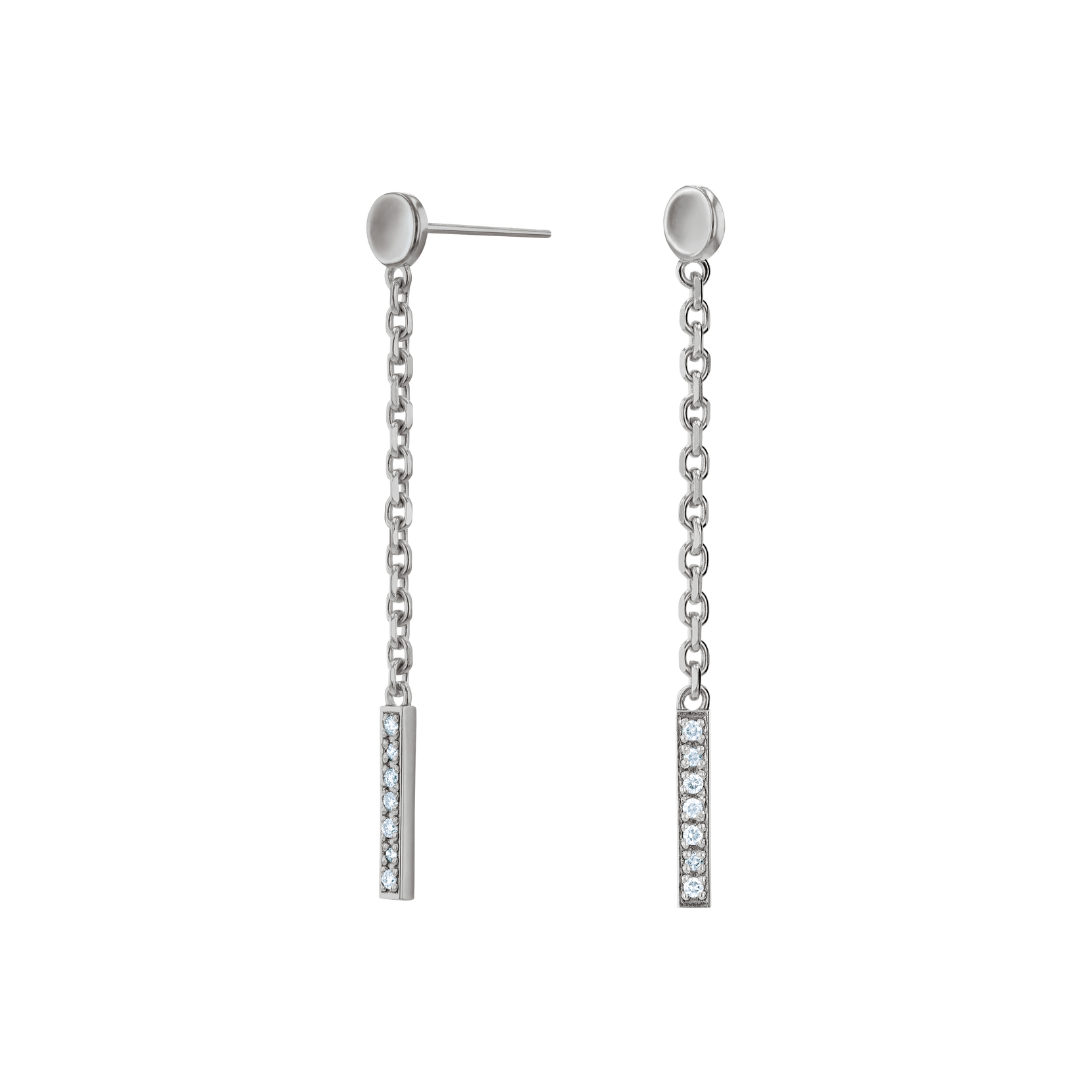 Bar drop hotsell earrings silver