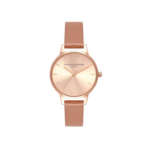  Sunray Dial Midi Dial Sand & Rose Gold 