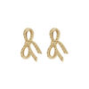 Gold Bow Stud Earrings