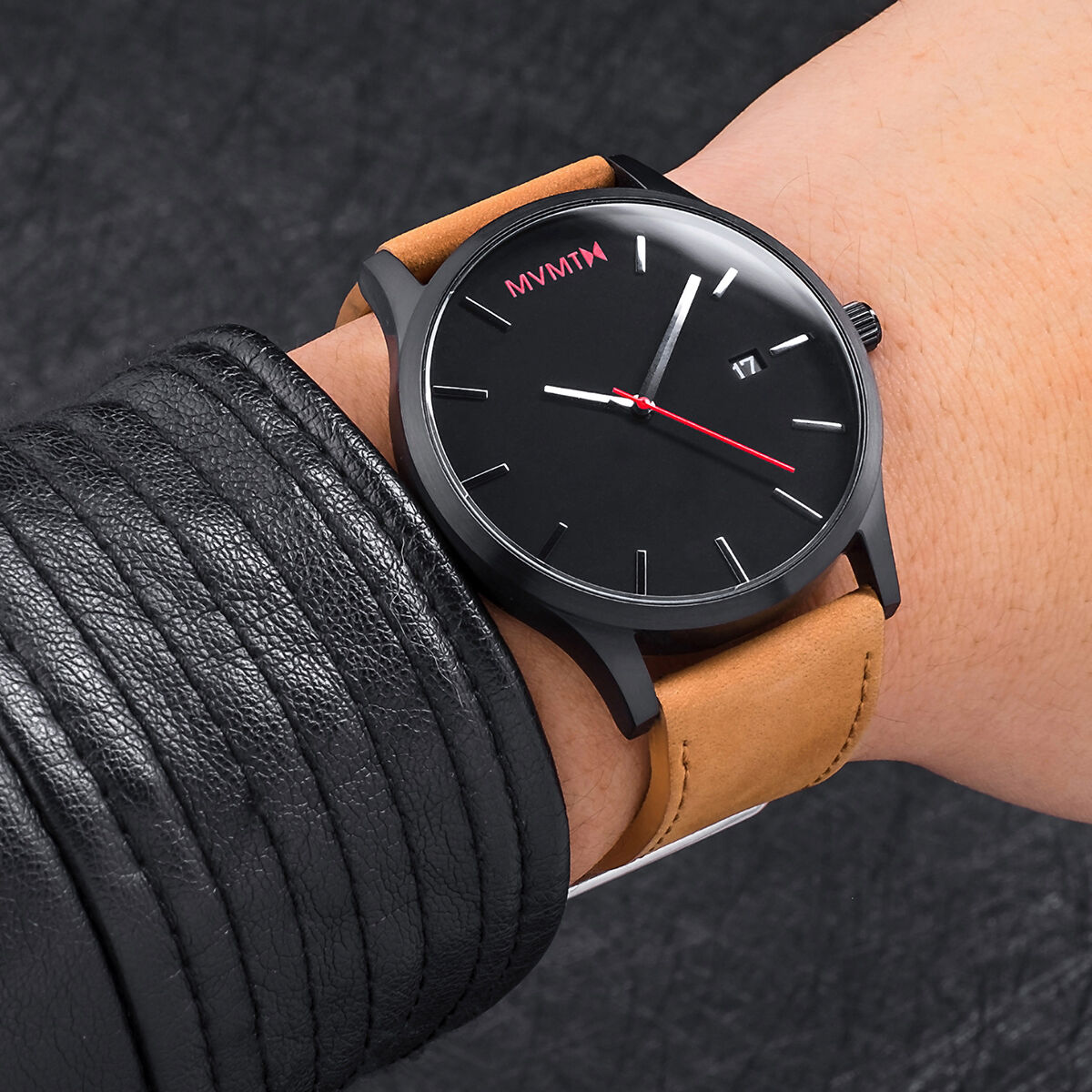 Mvmt black tan watch on sale