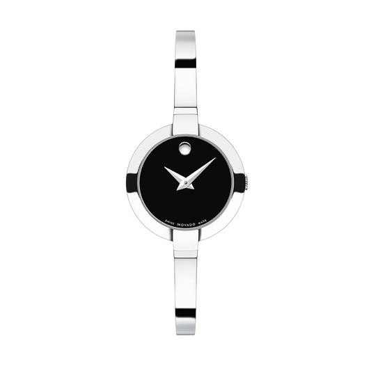 Black movado watch women's outlet