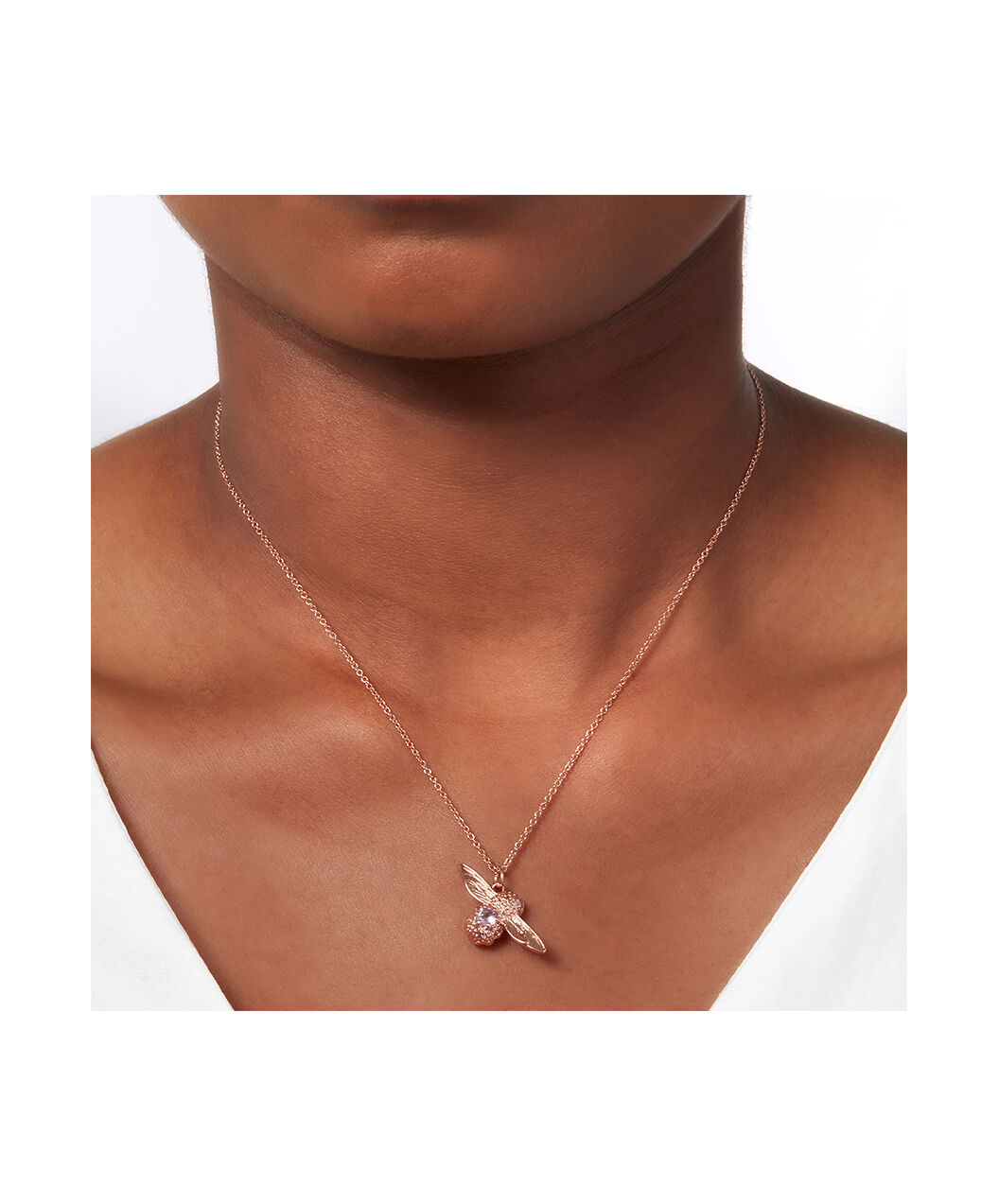 Olivia Burton Bee Necklace Silver 2024 towncentervb