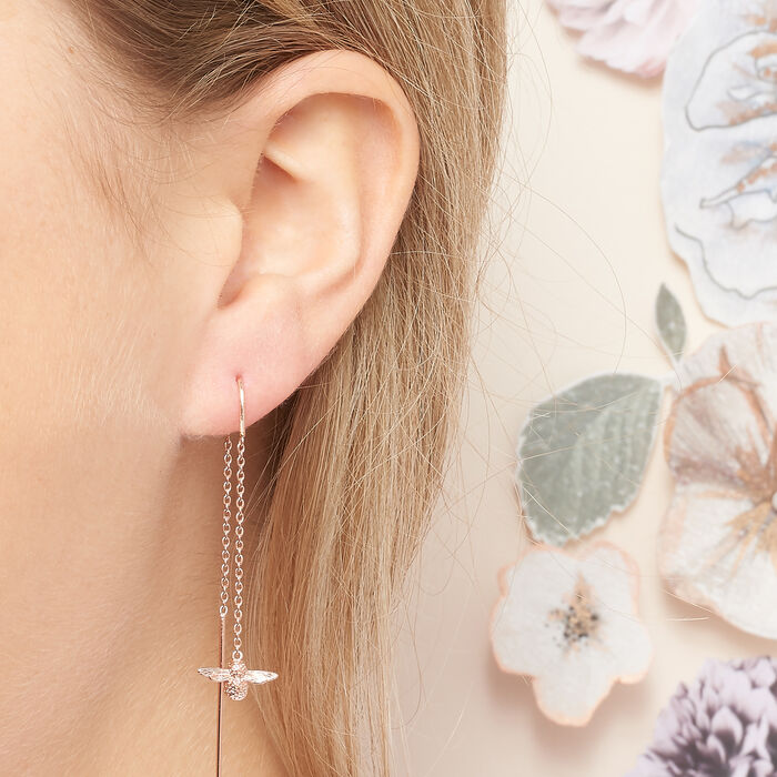 Olivia Burton 3D Bee Women's Threader Earrings