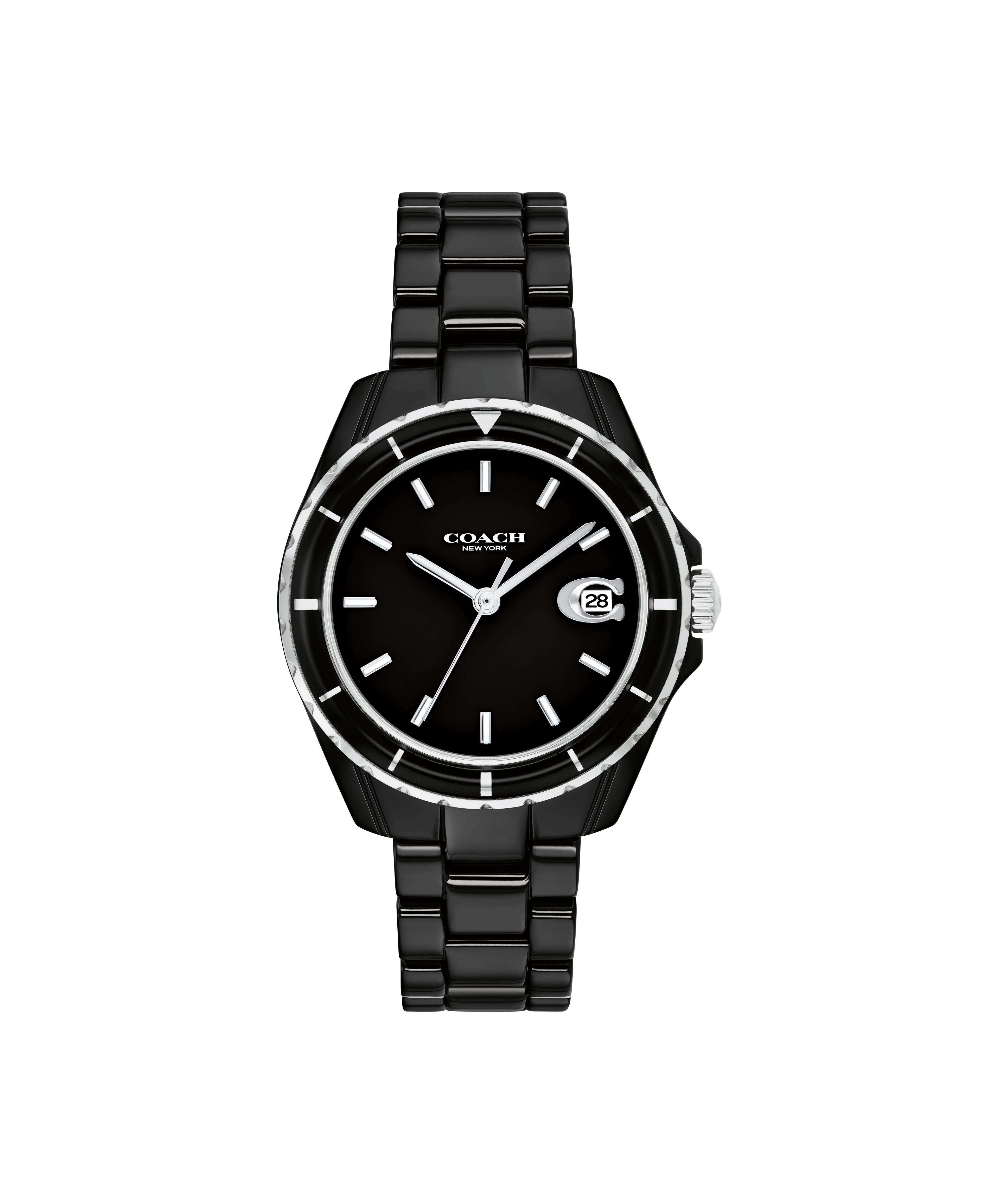 Black coach cheap watch women's