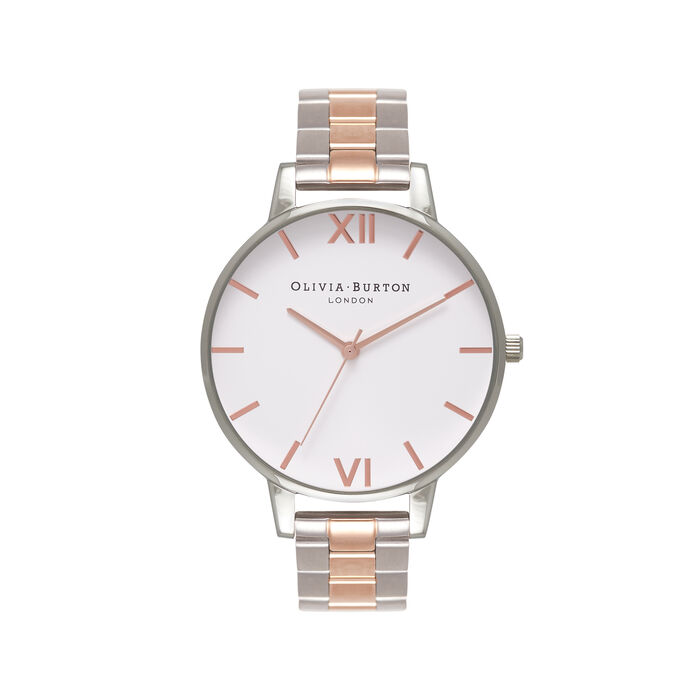 Silver and Rose Gold Women's Watch, 38mm