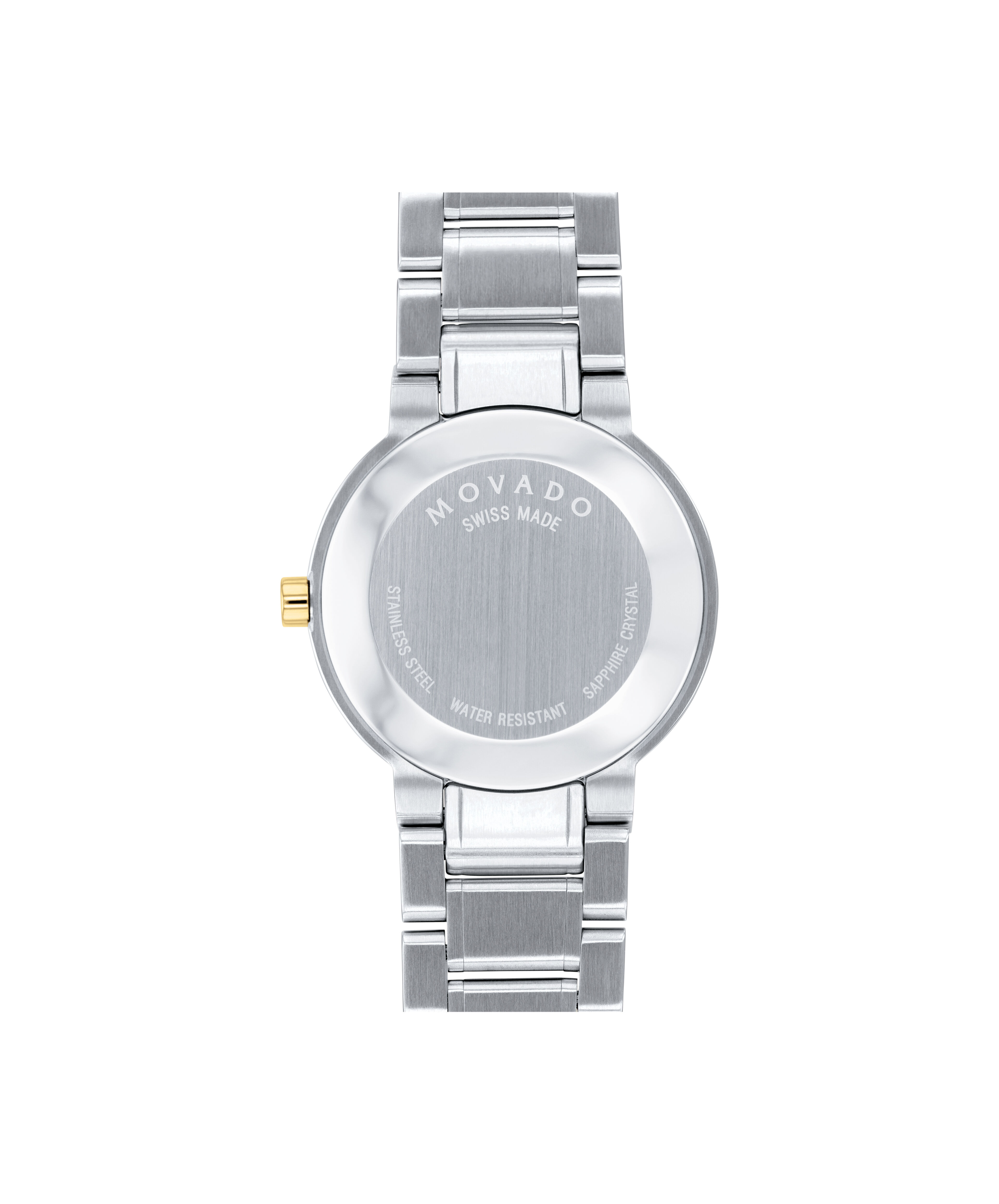 Movado Movado Company Store Women s Stiri watch 28mm stainless steel and yellow PVD case and link bracelet