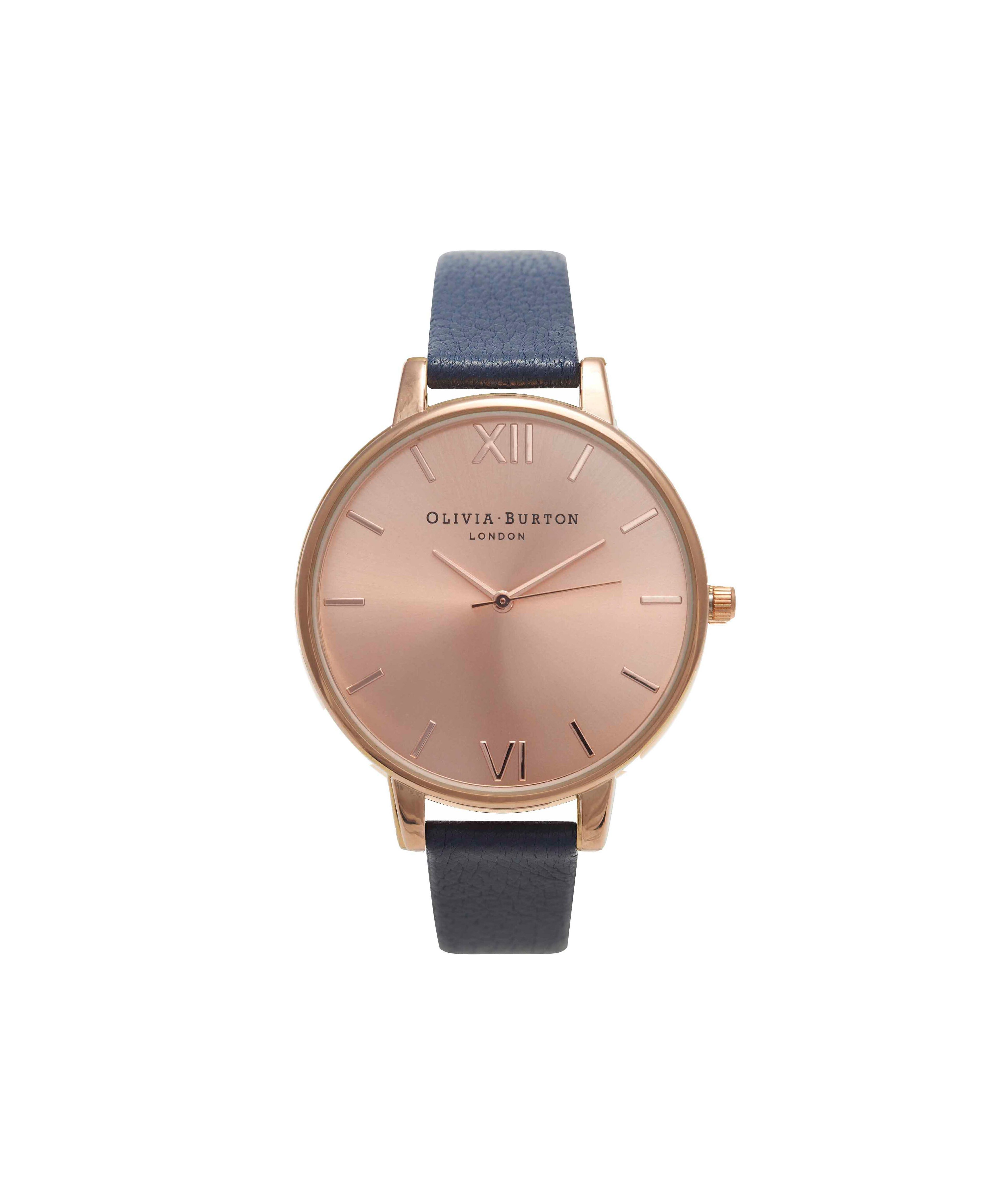 Olivia burton big dial rose gold watch cheap