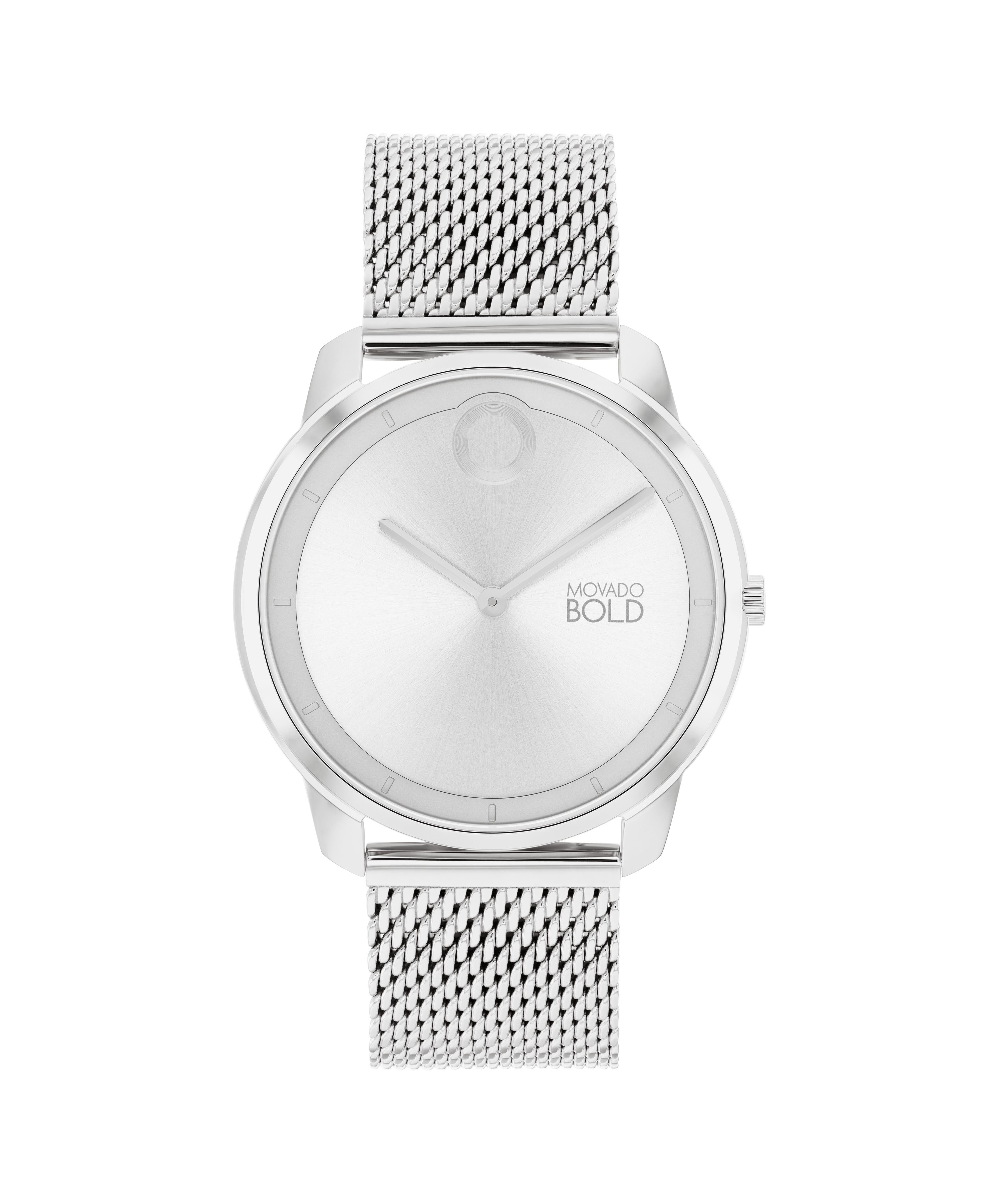 All silver movado watch clearance