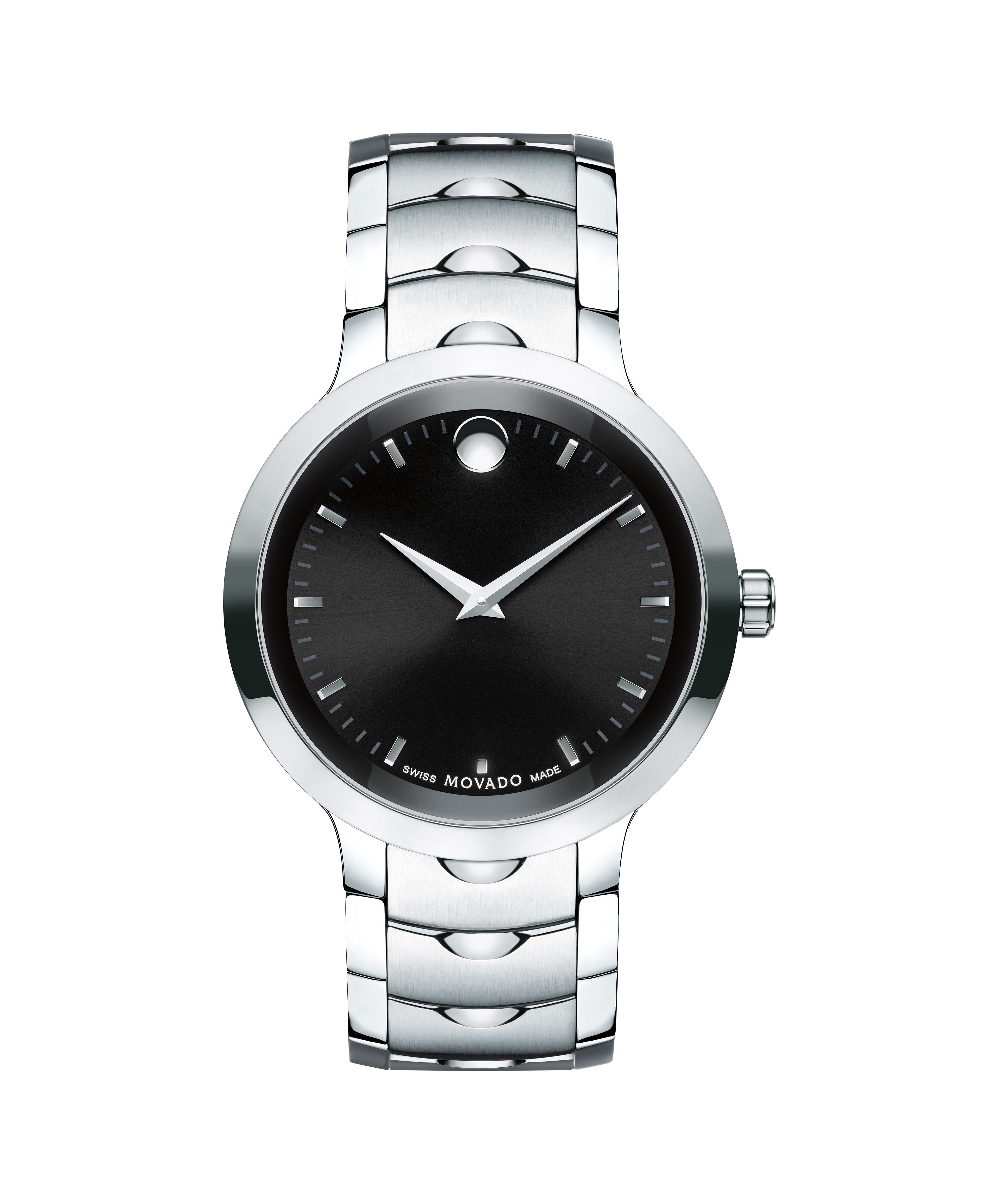 Movado Movado Company Store Men s Luno watch 40 mm stainless steel case and bracelet