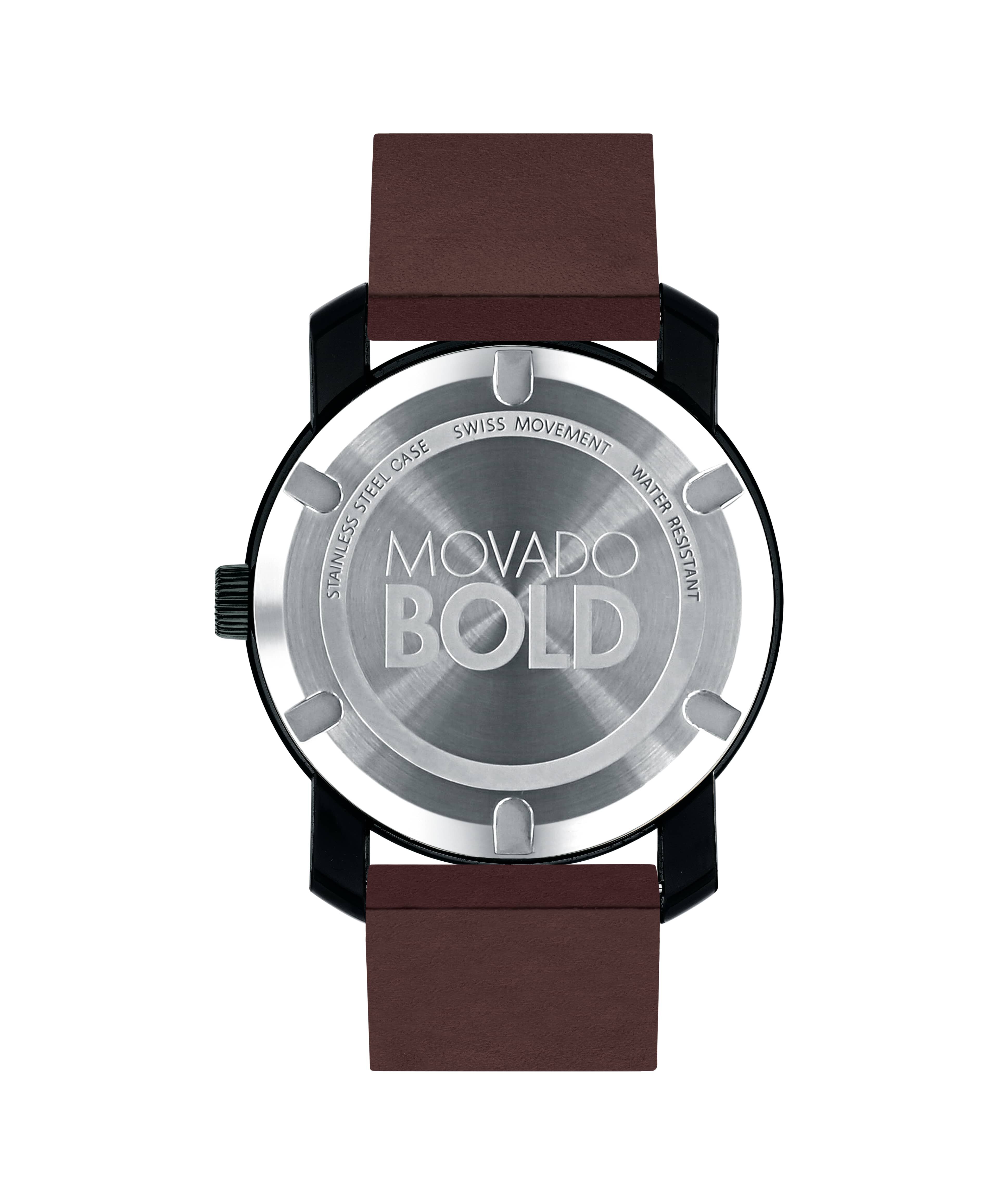 Movado bold 42mm black ip case watch online