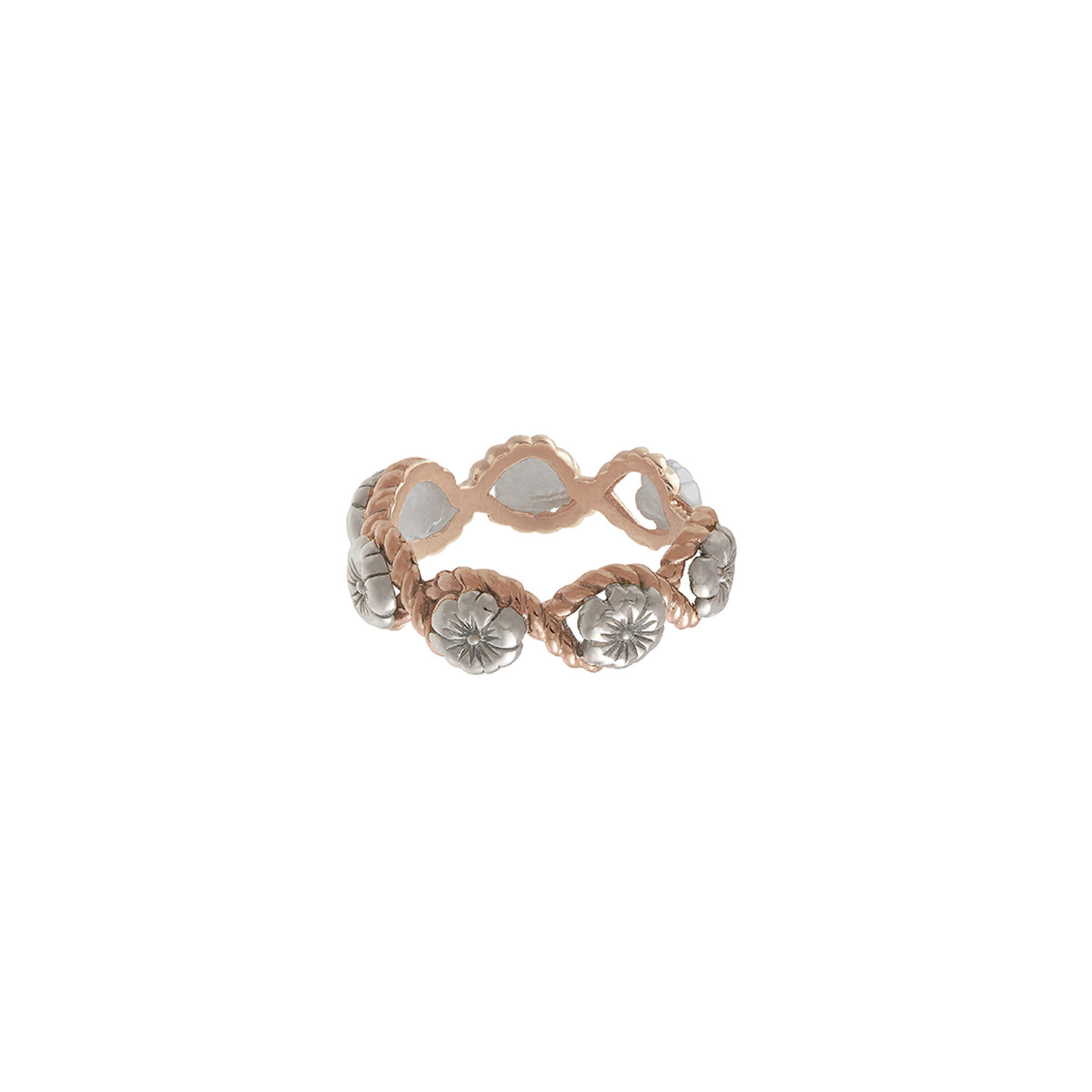 Floral Charm Rope Women's Ring