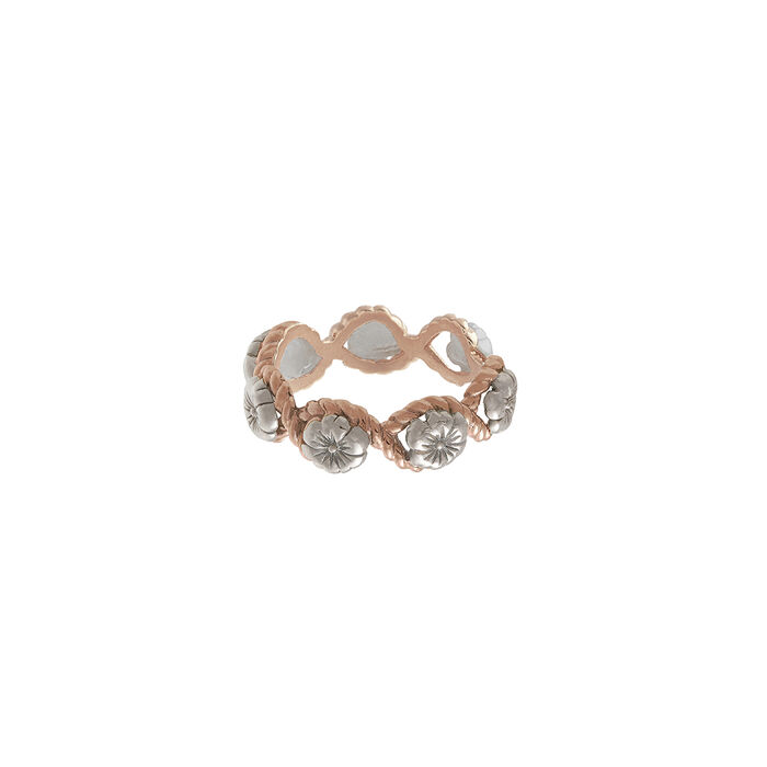 Floral Charm Rope Women's Ring
