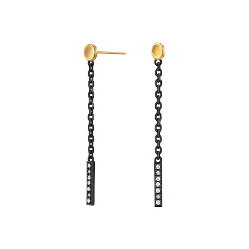 Movado Diamond Bar Drop Earrings