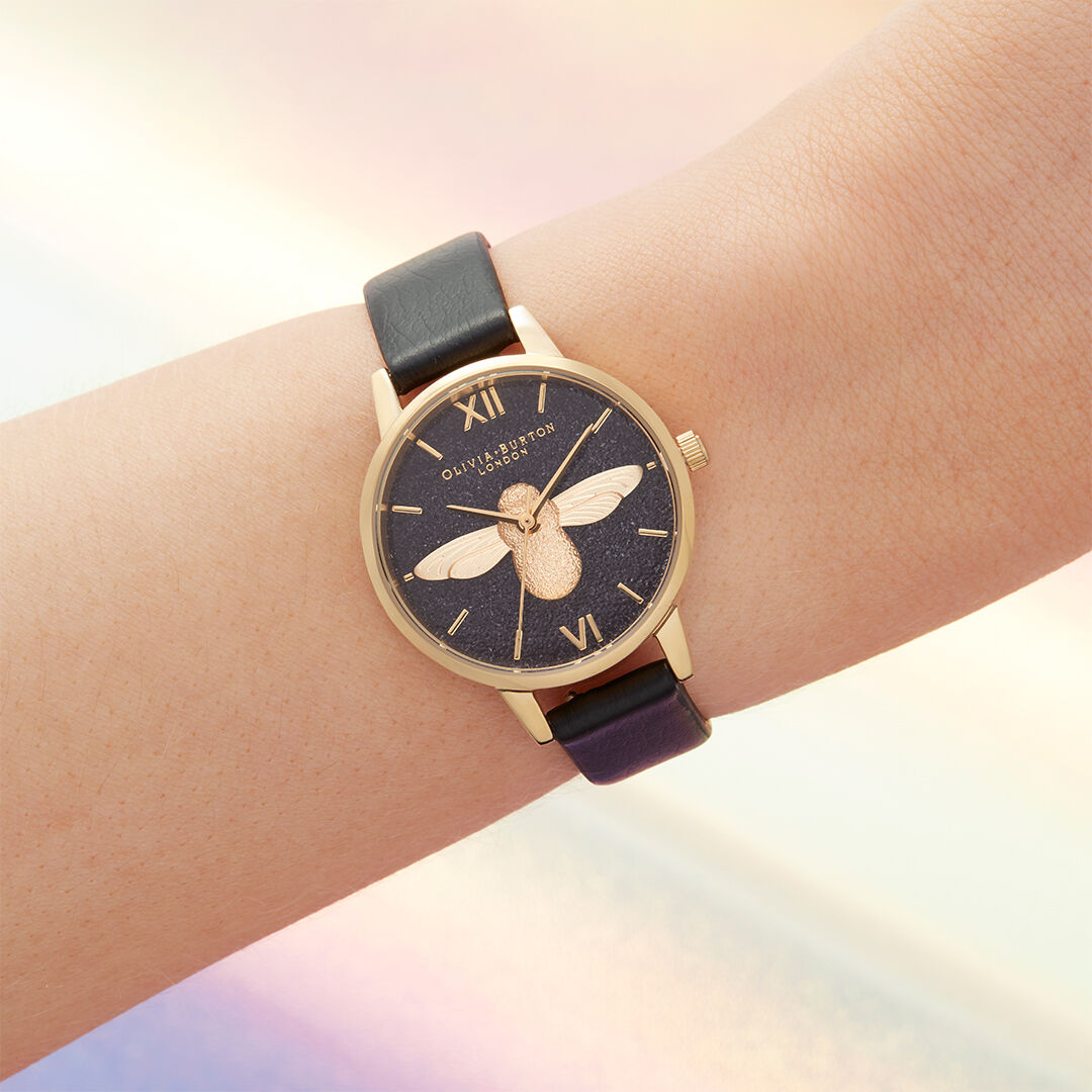 Olivia burton glitter bee watch best sale