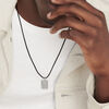 Micro Tag on Cord Men's Necklace