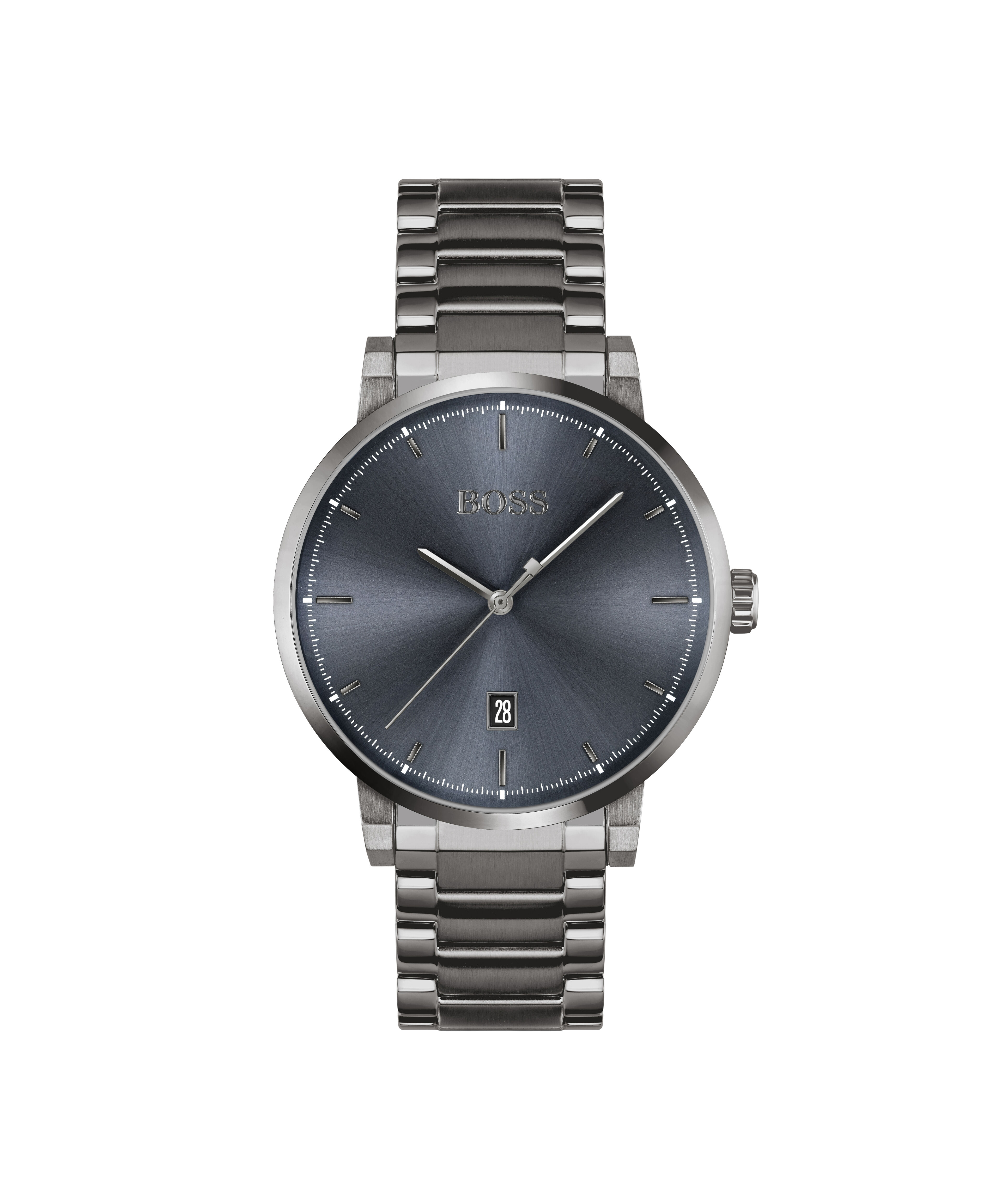 BOSS Men's Confidence Grey Plated Watch
