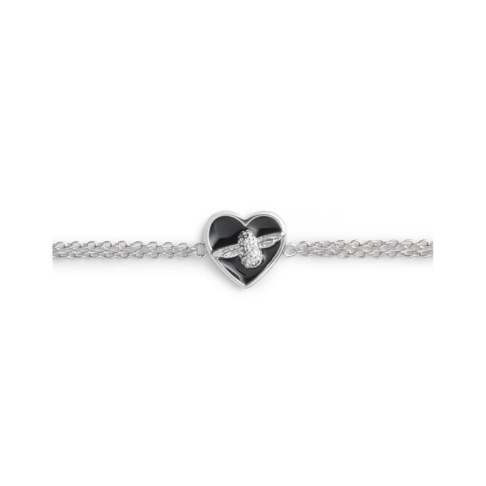 Olivia Burton Love Bug Chain Bracelet Black & Silver