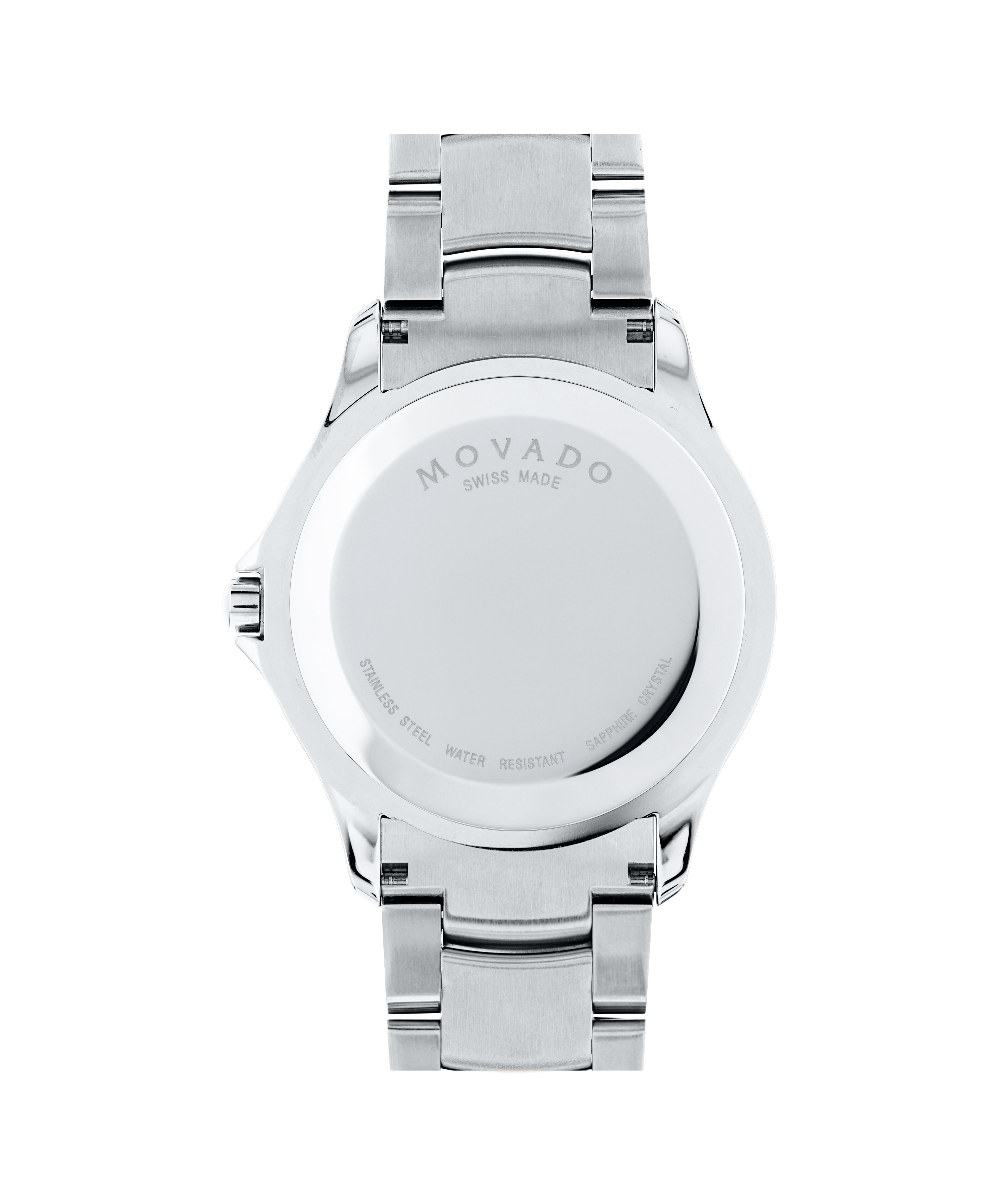 Movado Men s Movado Masino watch 40 mm stainless steel case with sculpted sport lugs round black dial with 12 diamond markers