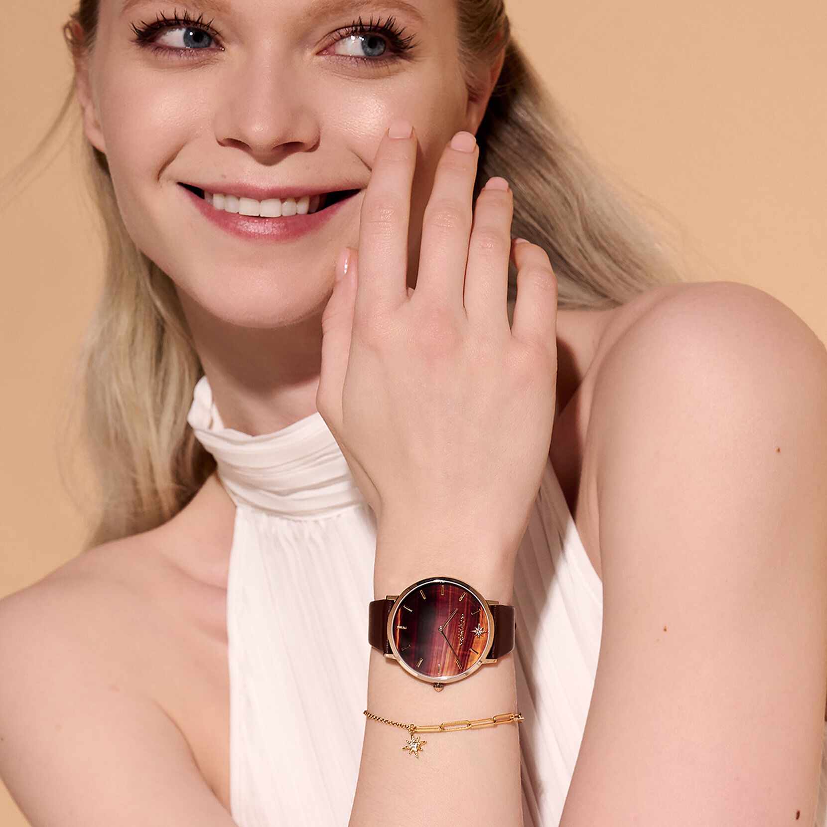 Faux Tiger's Eye Women's Watch, 40mm