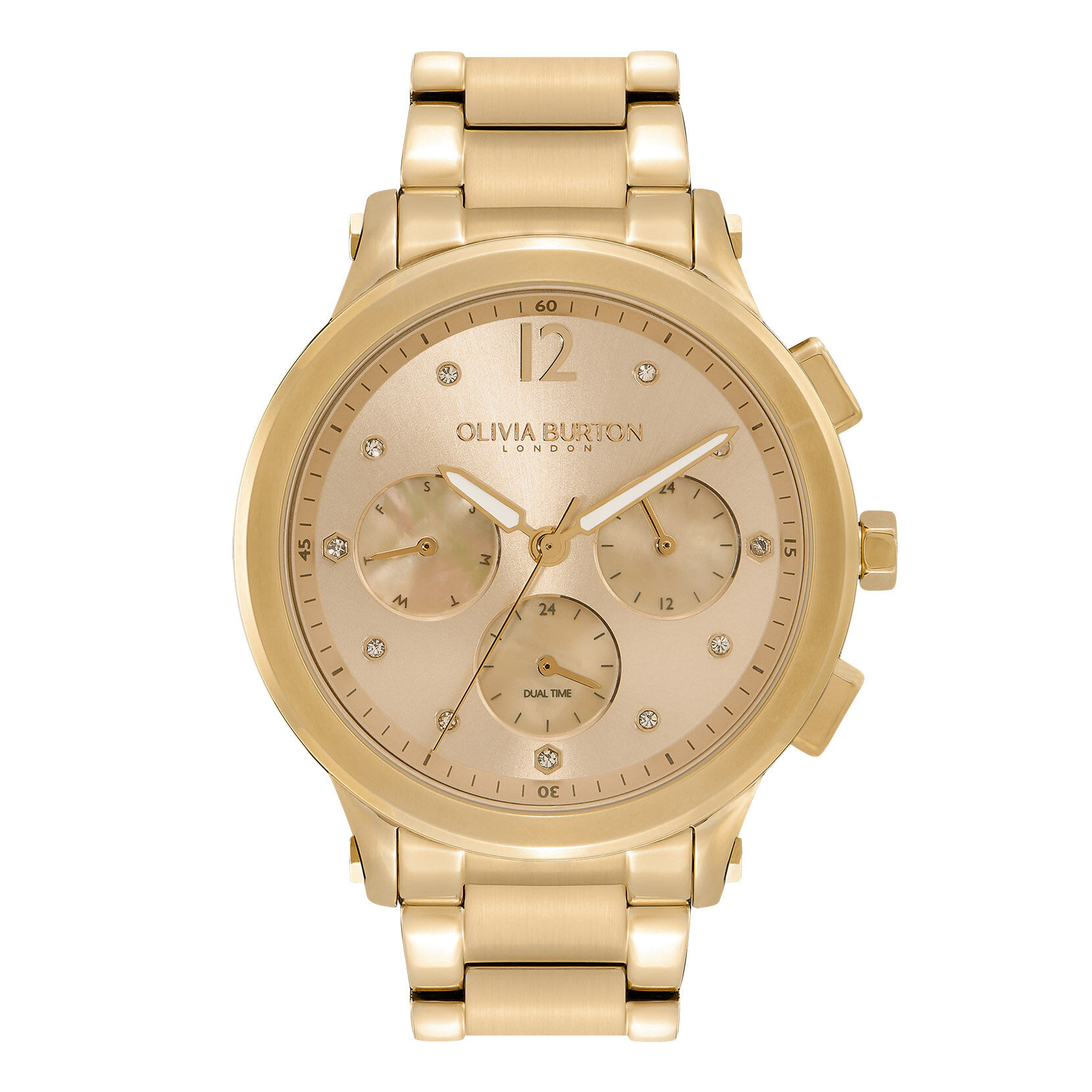 Olivia burton gold watch sales