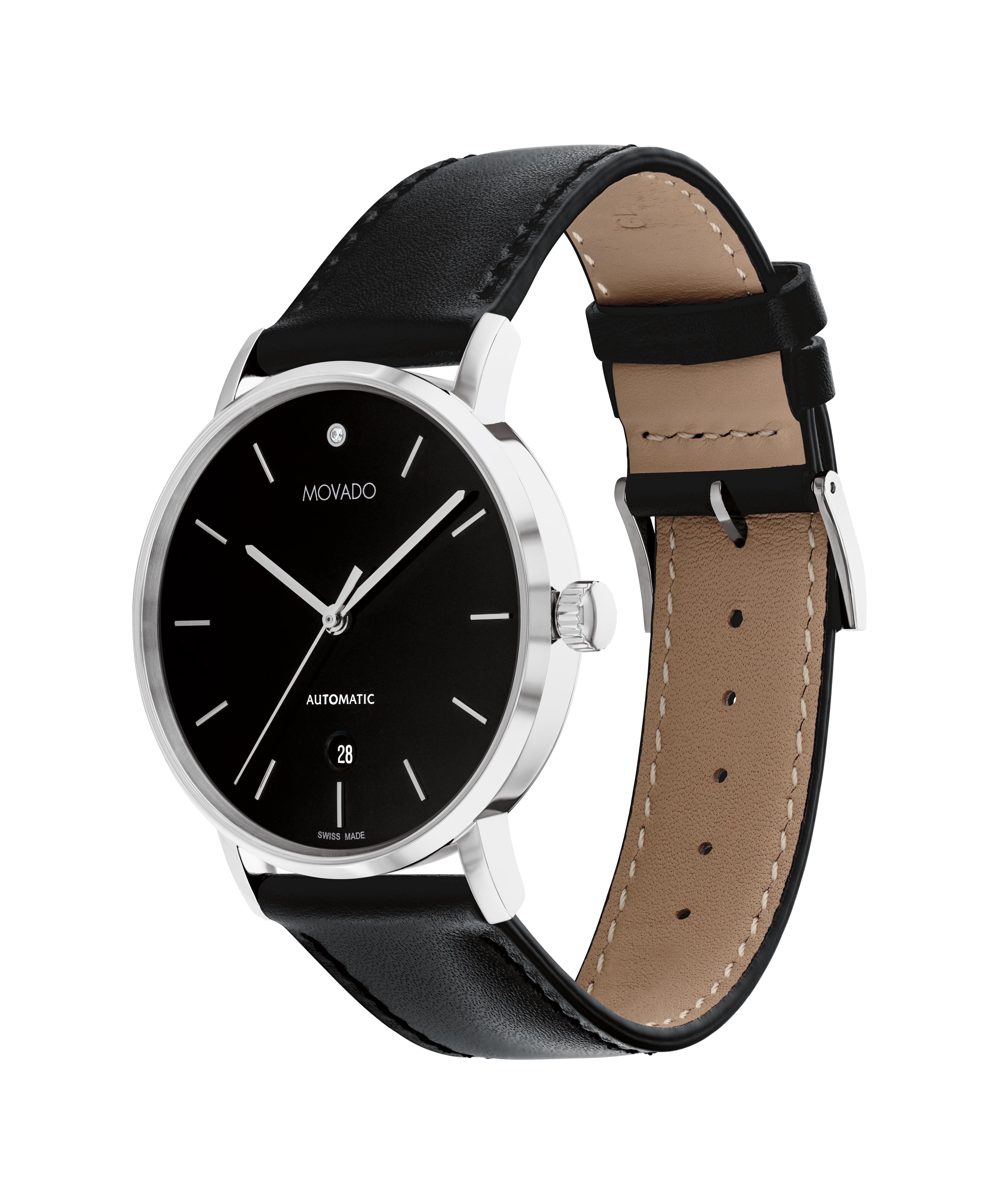 Movado Signature Black Automatic Watch 40mm Movado Company Store