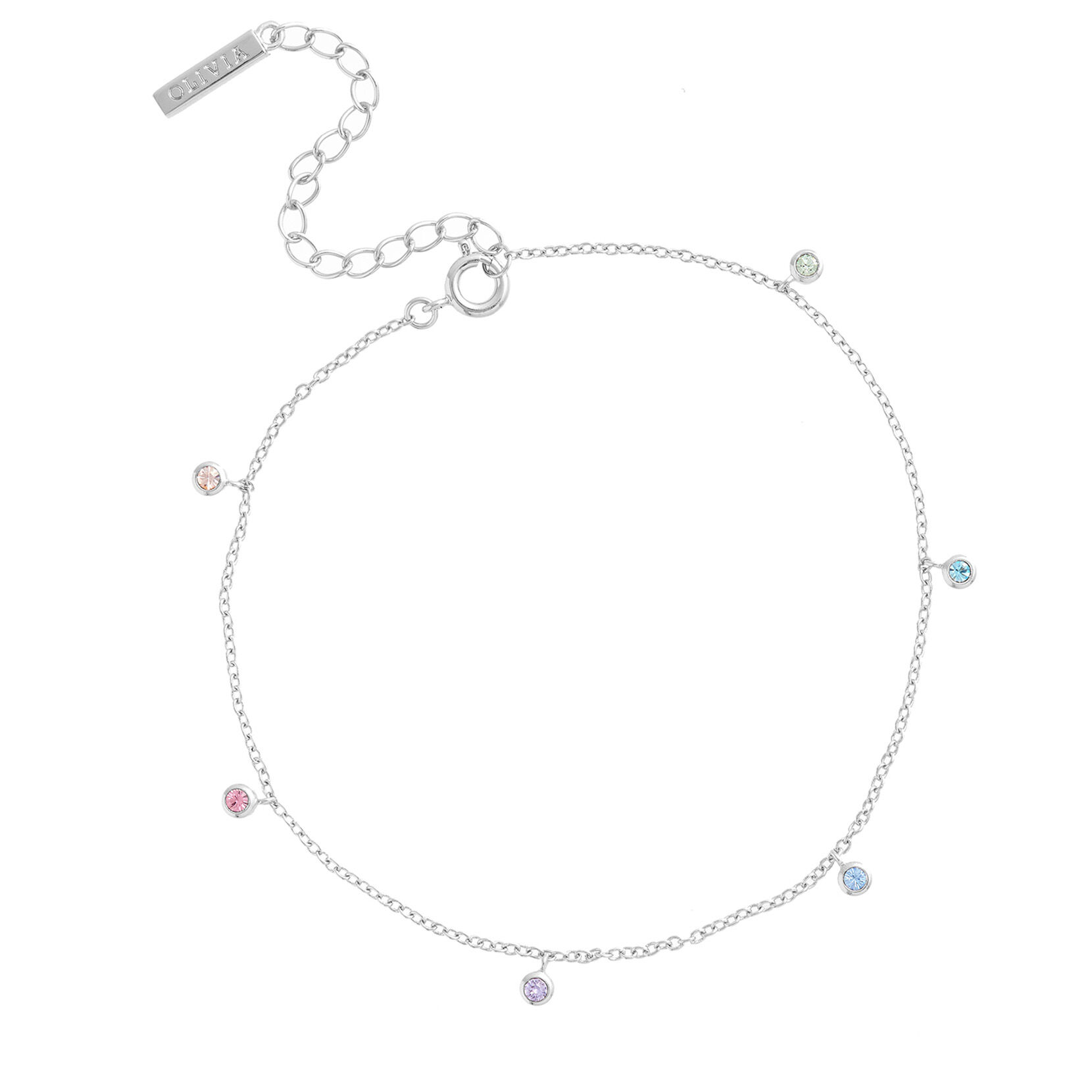 Rainbow Silver Rainbow Charm Bracelet Olivia Burton London