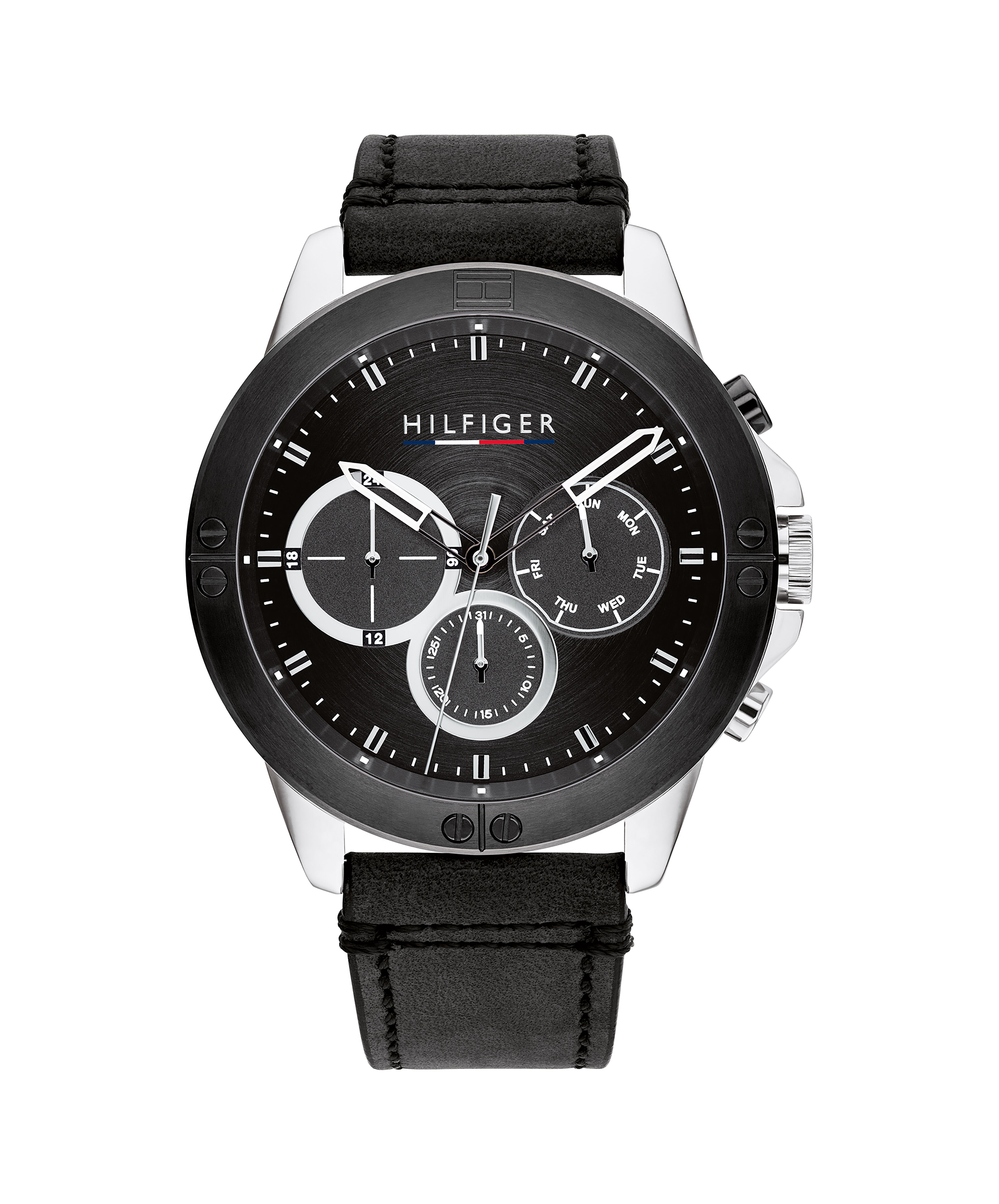 Tommy hilfiger black stainless steel watch hot sale