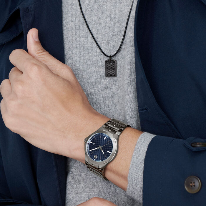 Micro Tag on Cord Men's Necklace