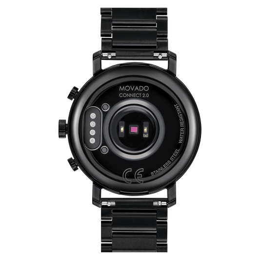 Movado Movado Connect 2.0 black PVD smart watch with black bracelet