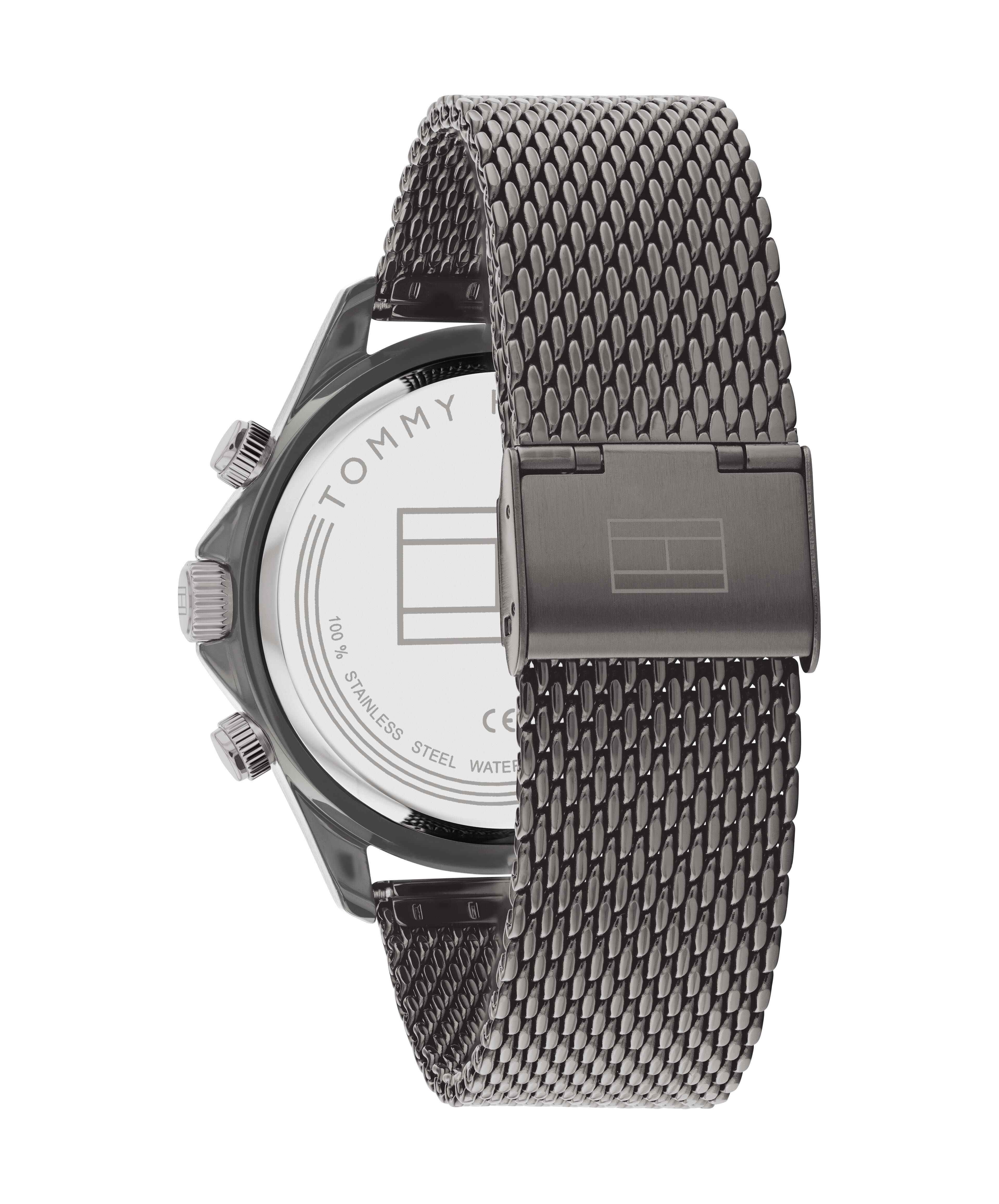 Tommy hilfiger black mesh watch on sale