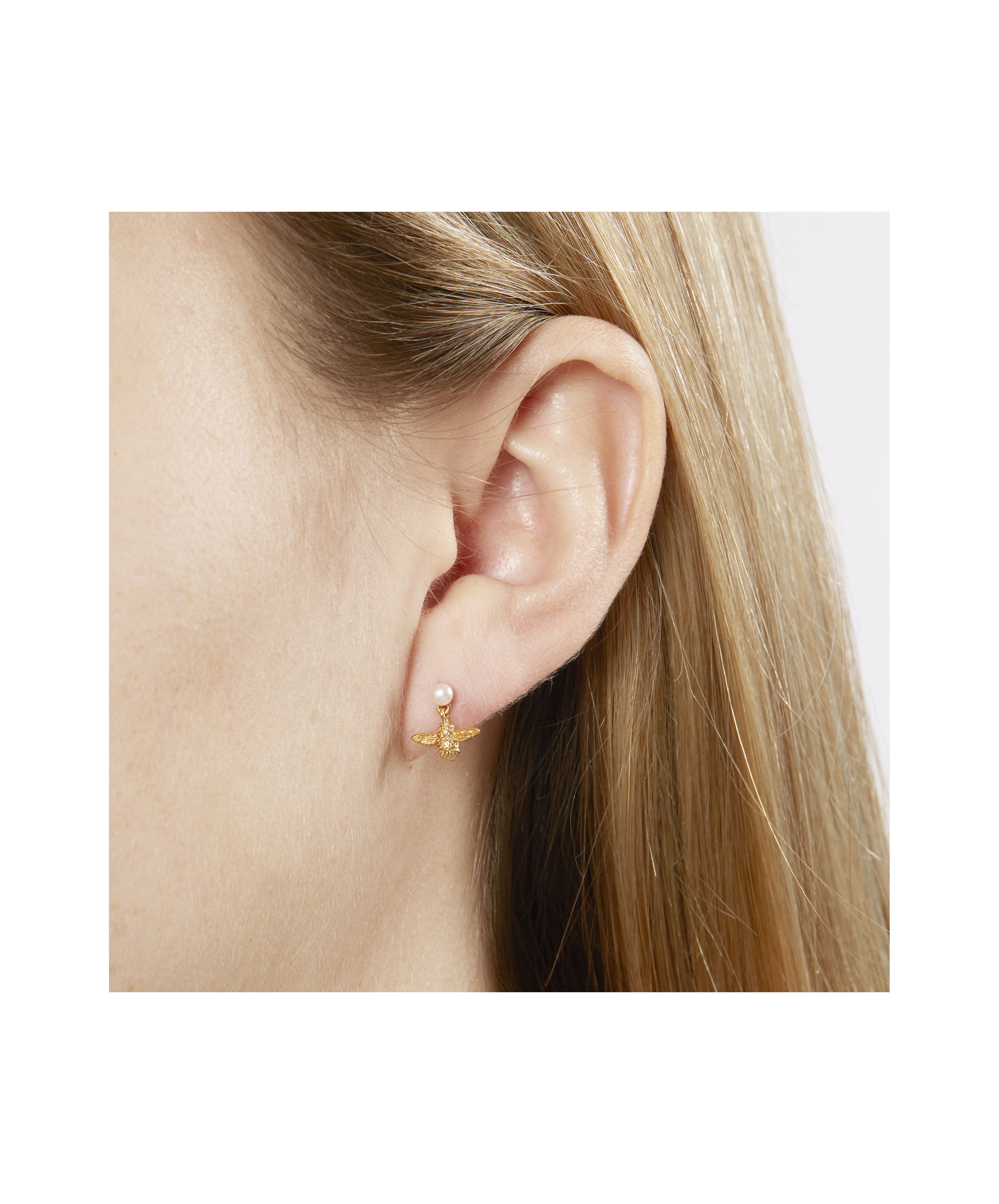 Olivia burton bee earrings online rose gold