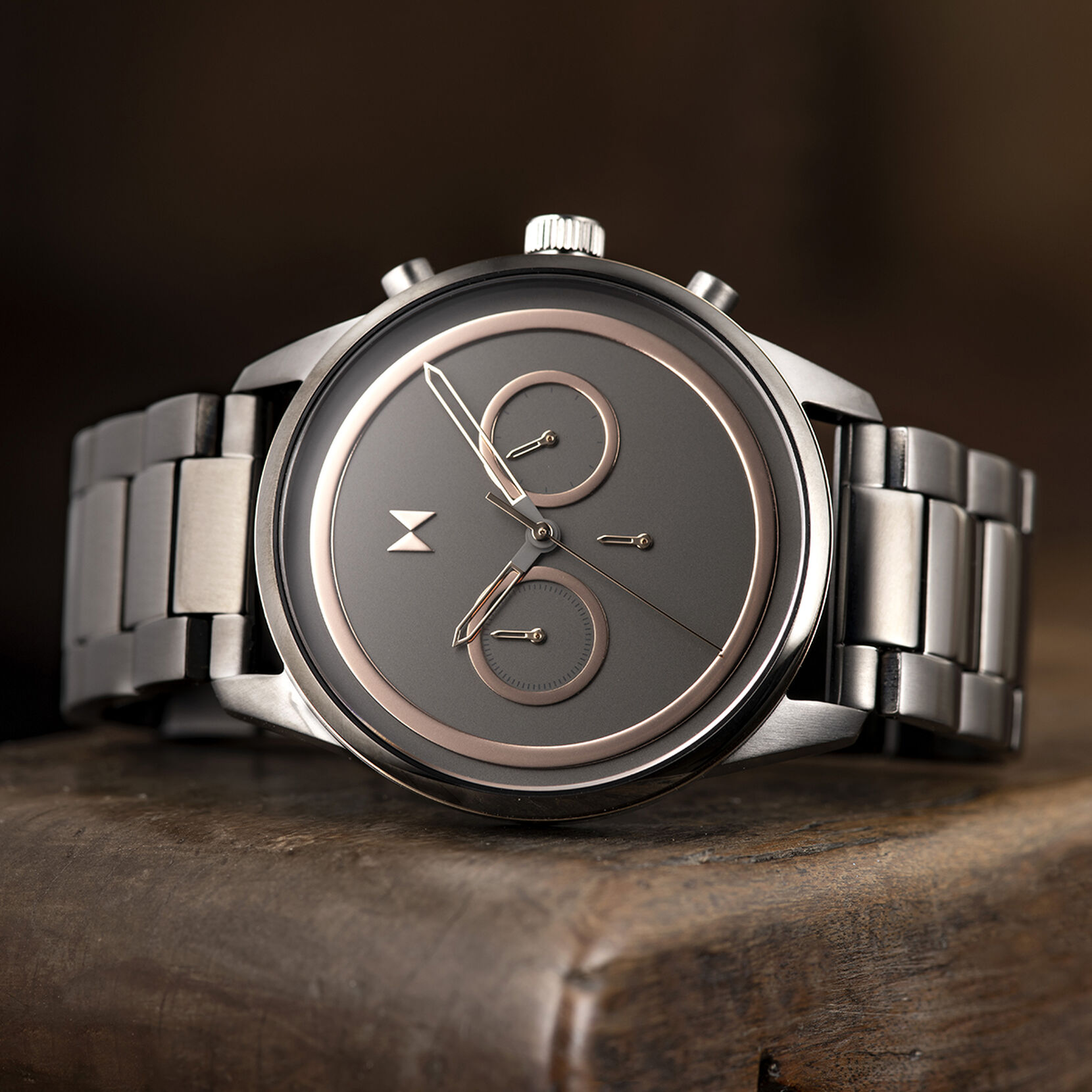 Victor Gunmetal Men's Watch, 43mm