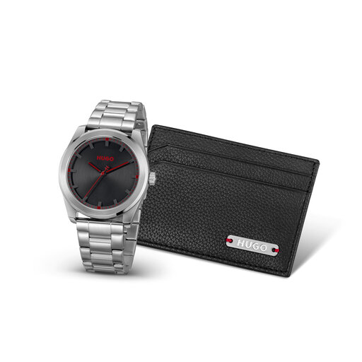#Bright Men's Watch & Wallet Gift Set, 42mm
