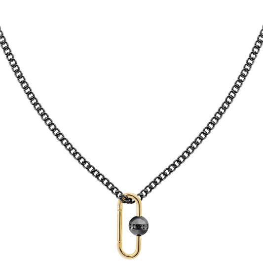 Black lock outlet necklace