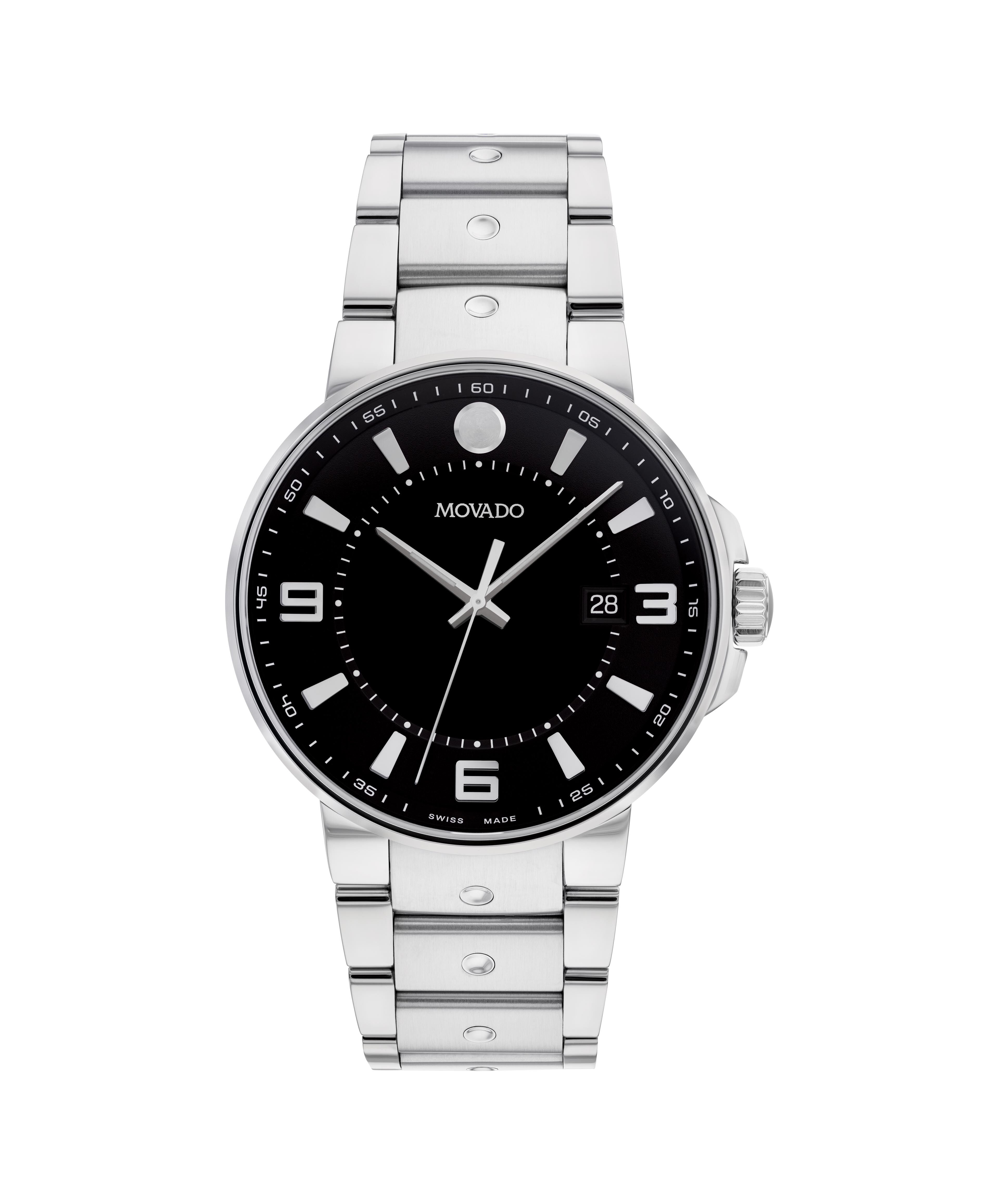 Movado Movado Company Store Men s MovadoPilot watch 40mm stainless steel caMovadoand link bracelet