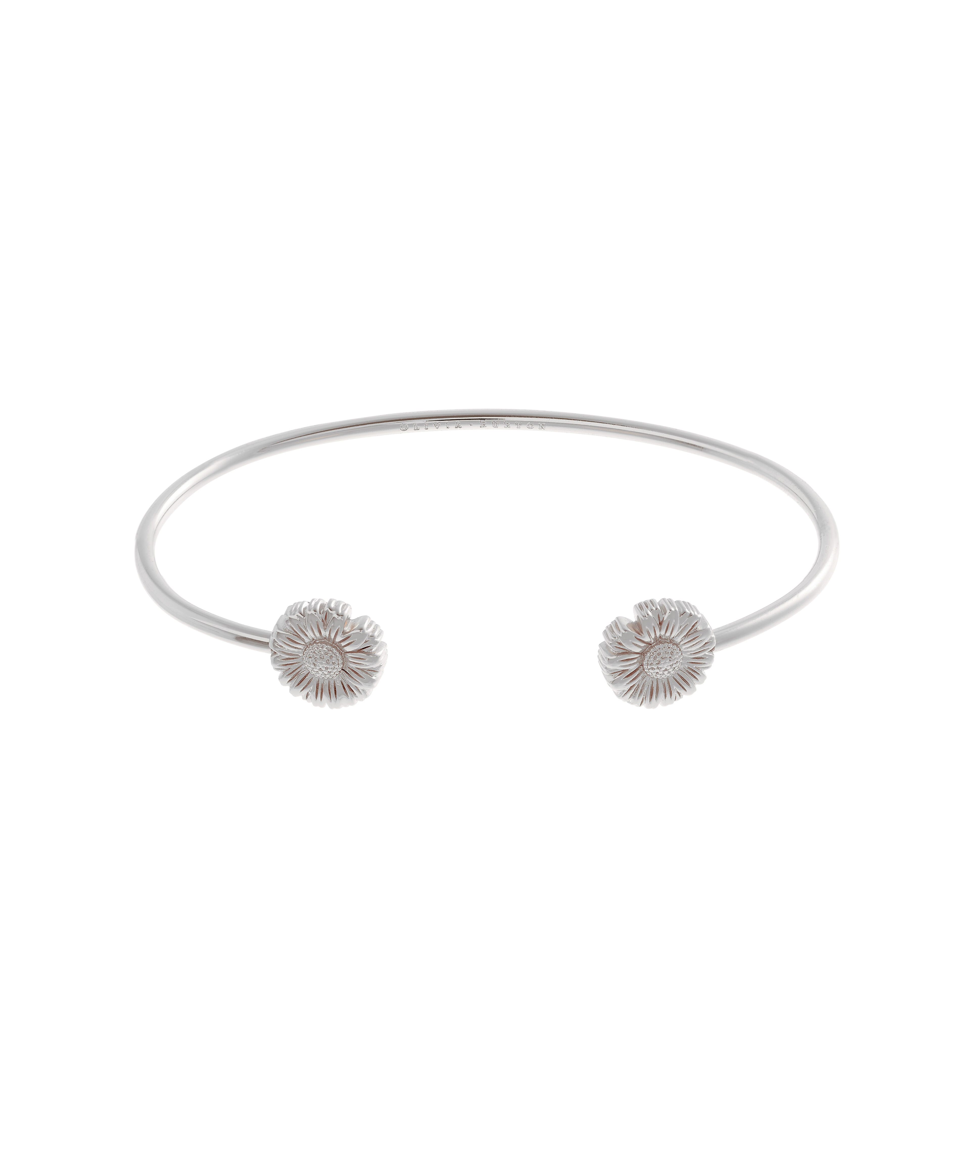 Ladies Daisy Open Ended Bangle Silver Olivia Burton London