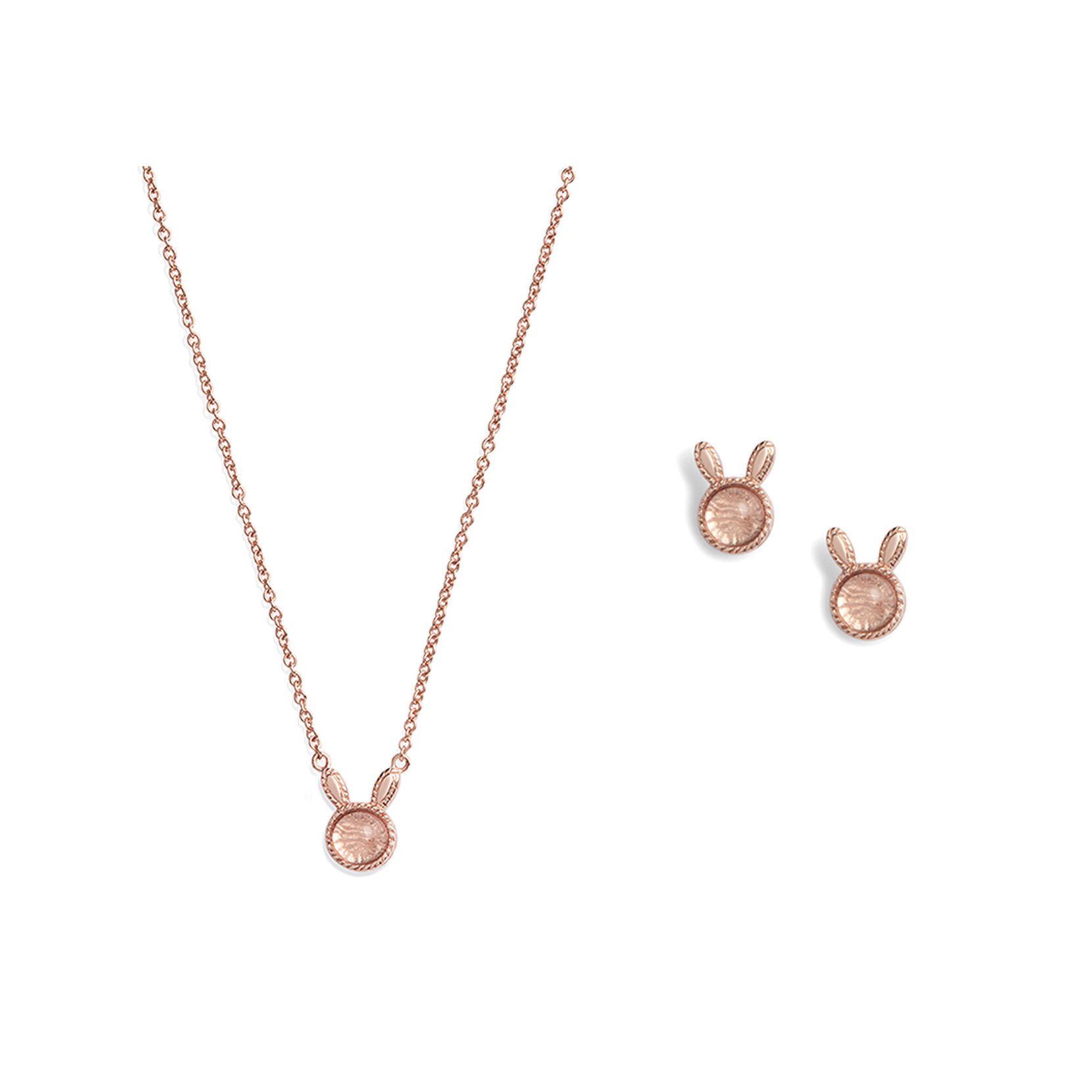 Olivia Burton Bunny Gift Set Rose Gold & Pink Crystal