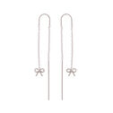 Vintage Bow Threader Women's Earrings