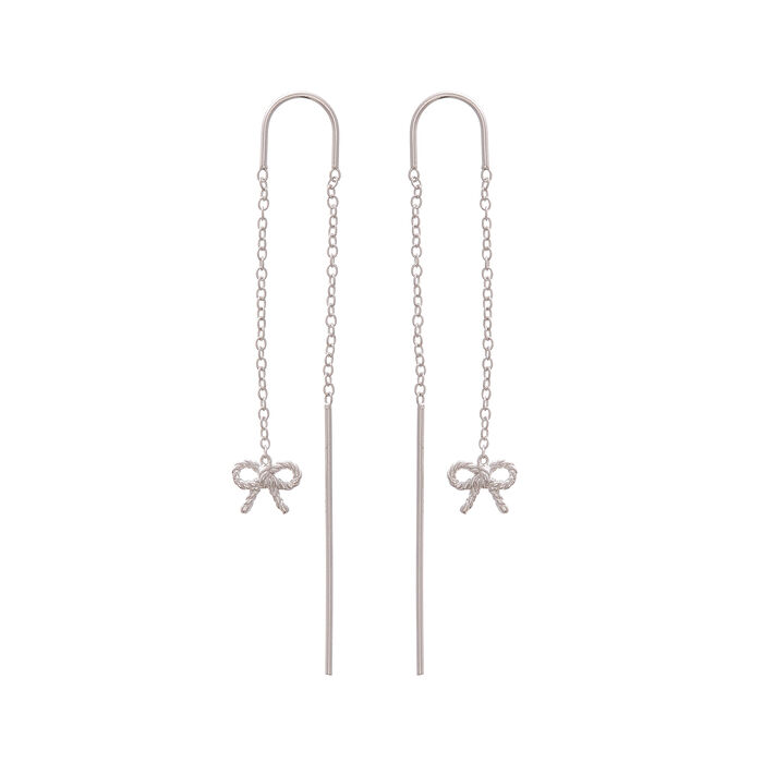 Vintage Bow Threader Women's Earrings