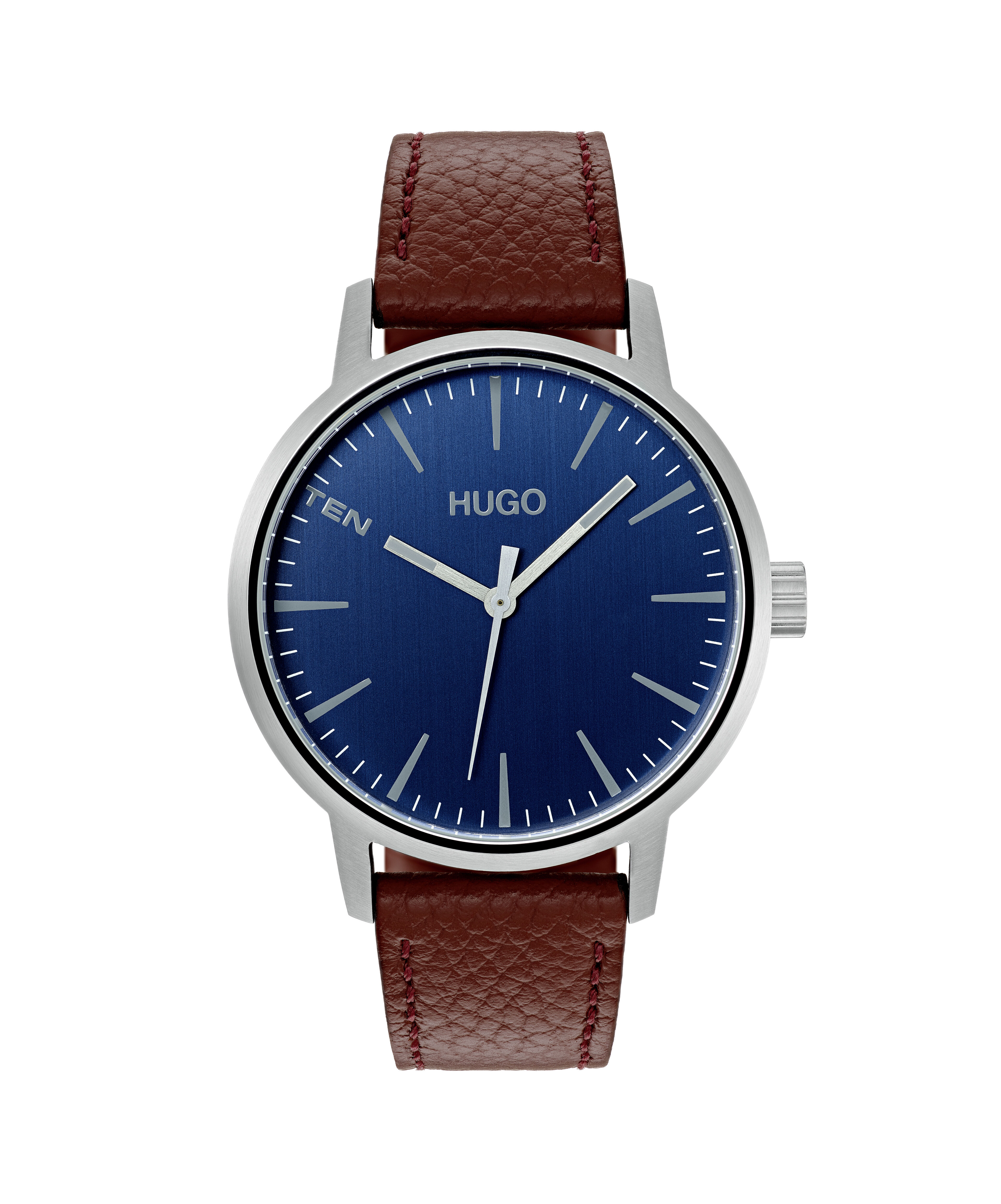 Boss leather watch clearance