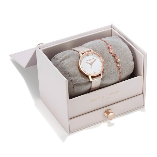 Sparkle Women's Watch & Bracelet Gift Set, 30mm