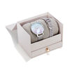 Ombre Mother Of Pearl Dial  Watch with Lilac Glitter Strap & Silver Mesh Strap Set