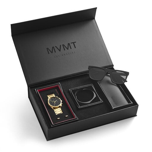 Lux Box Watch, Cuff & Sunglass Gift Set, 44mm