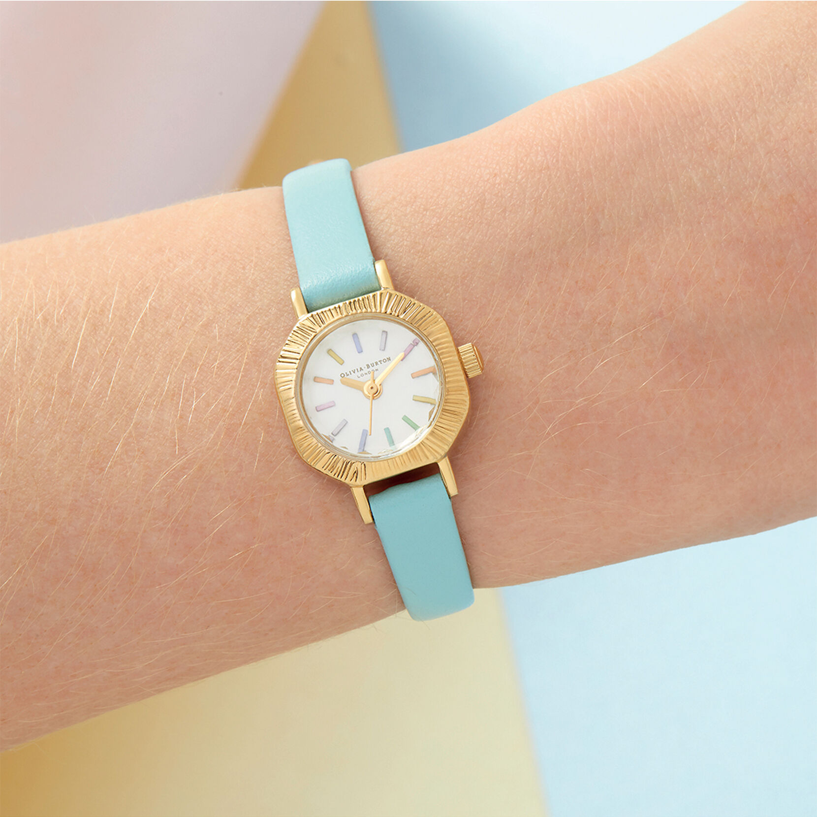 Rainbow Turquoise & Gold Women's Watch, 20mm