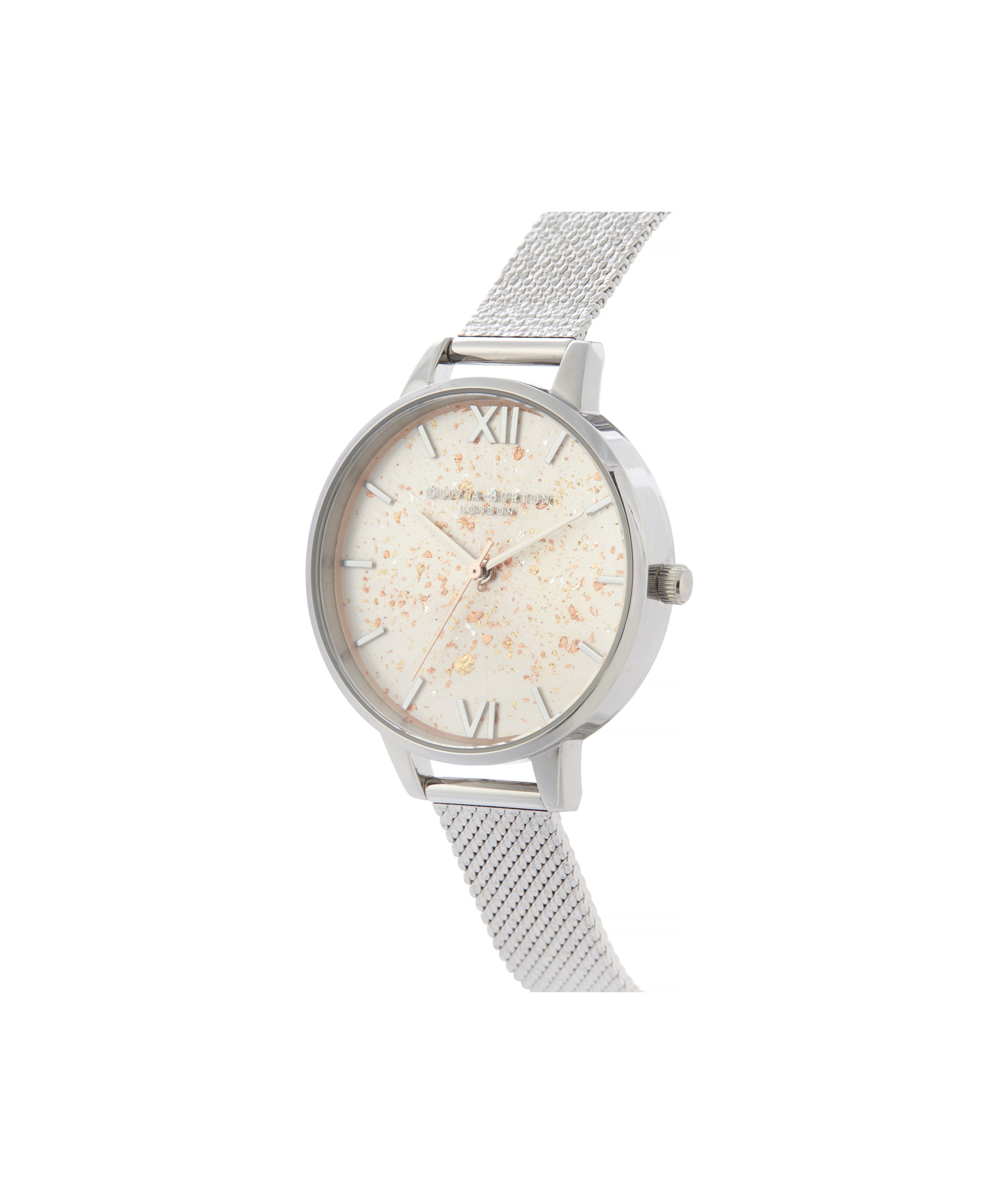 Celestial demi dial watch with boucle mesh sale