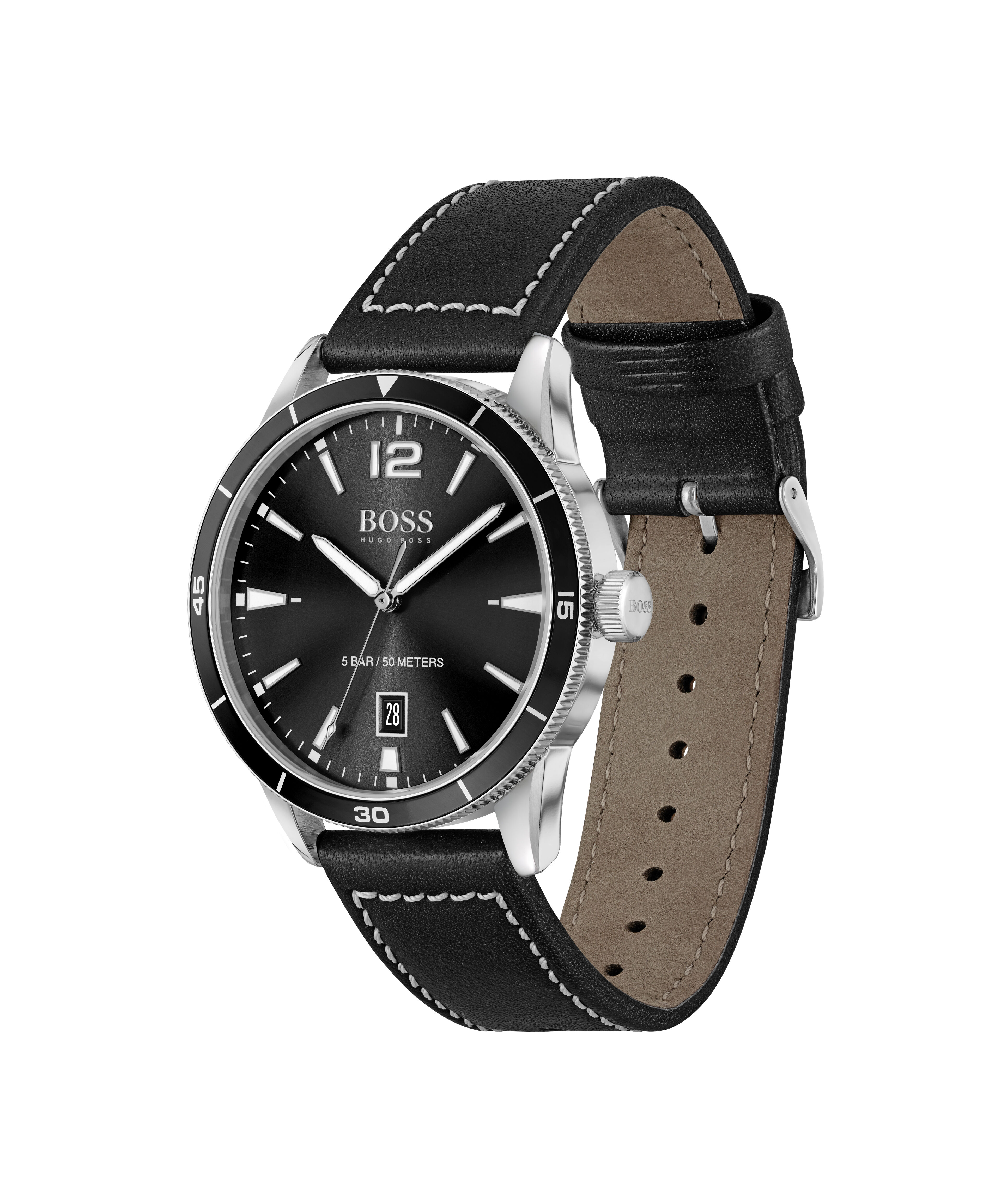 Hugo boss watches leather 2025