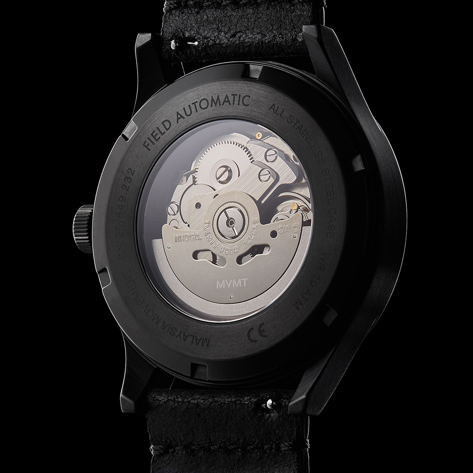Triple Black Automatic Men's Watch, 43mm