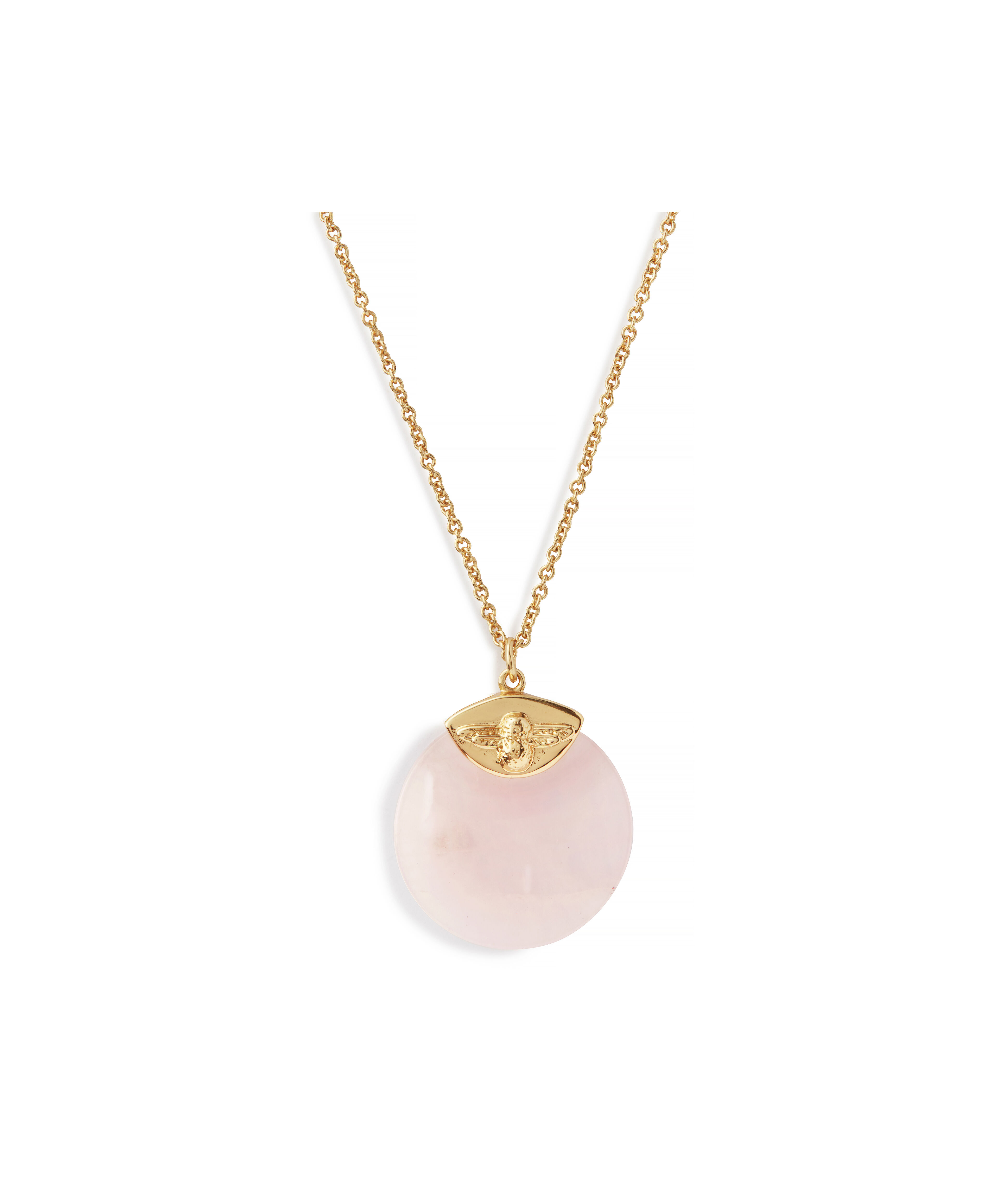 Olivia burton shop rose quartz necklace